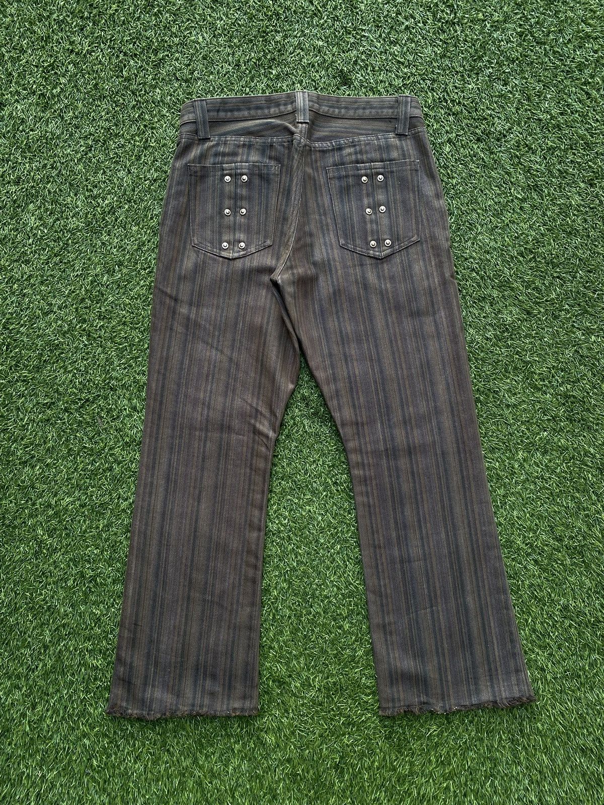semanticdesign Y2K Semantic Design Striped Flared Pants Size US 32 / EU 48 - 3 Thumbnail