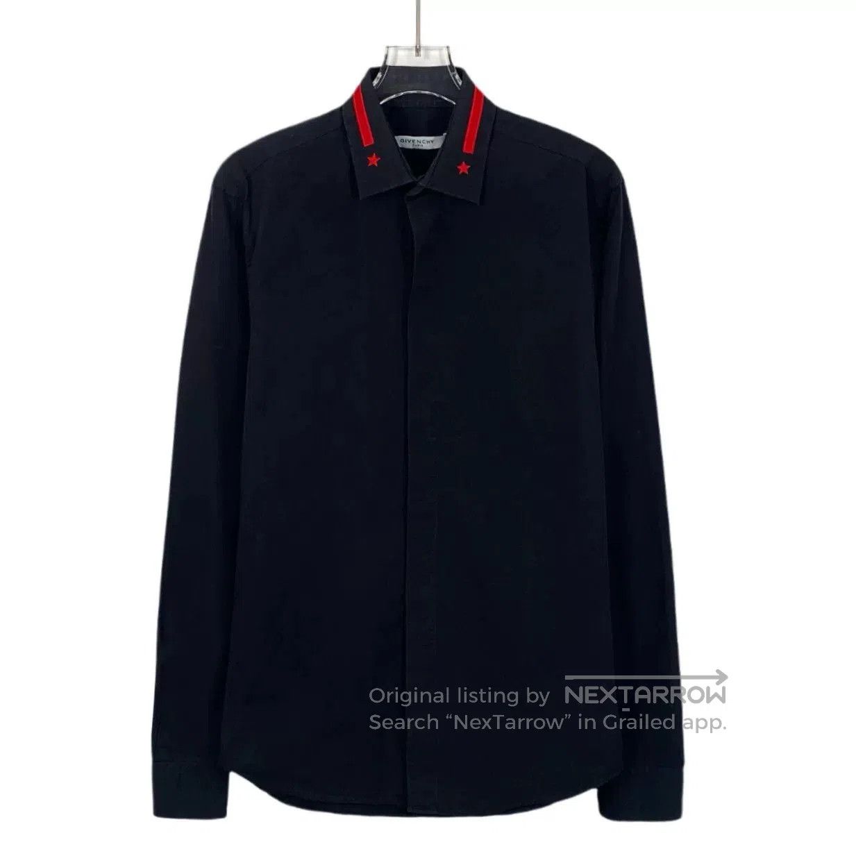 Givenchy Givenchy Black Star Embroidery Cotton Shirt. Size US M / EU 48-50 / 2 - 1 Thumbnail