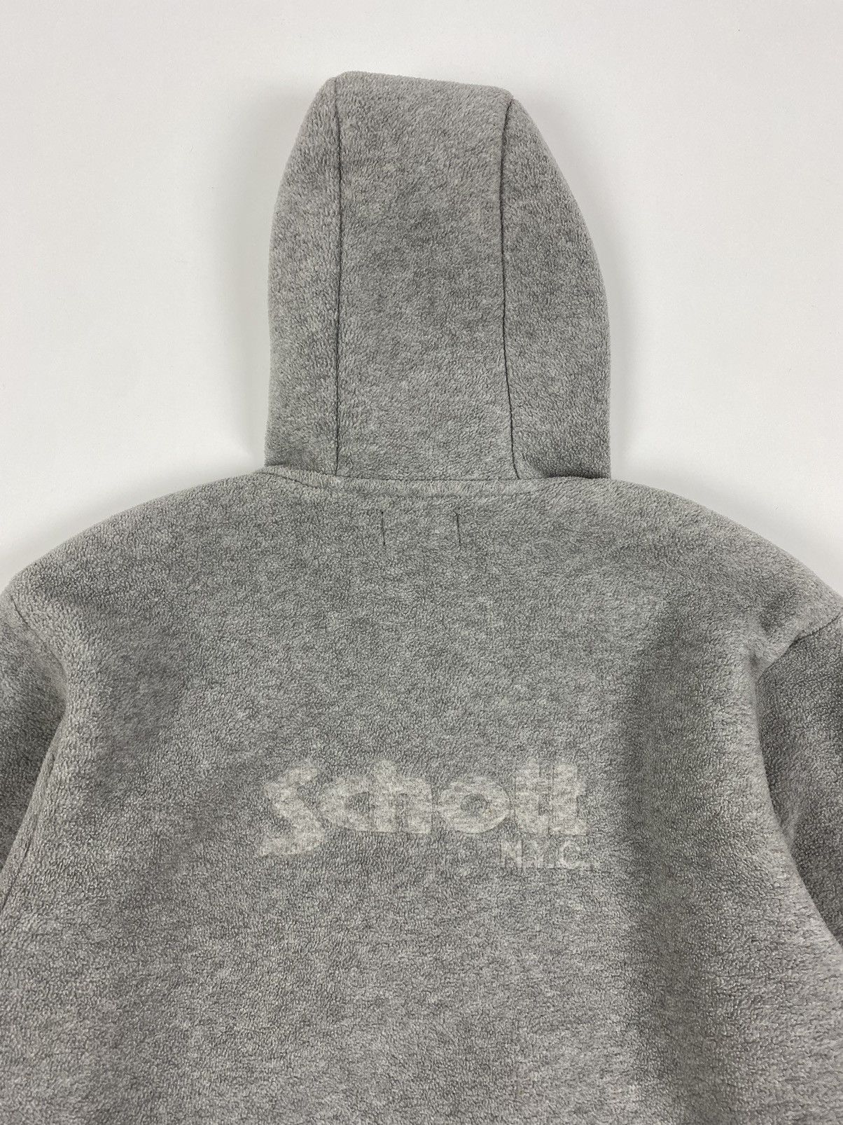 Schott Y2K Schott Sherpa Lined Boxy Fleece Hoodie Size US S / EU 44-46 / 1 - 11 Thumbnail