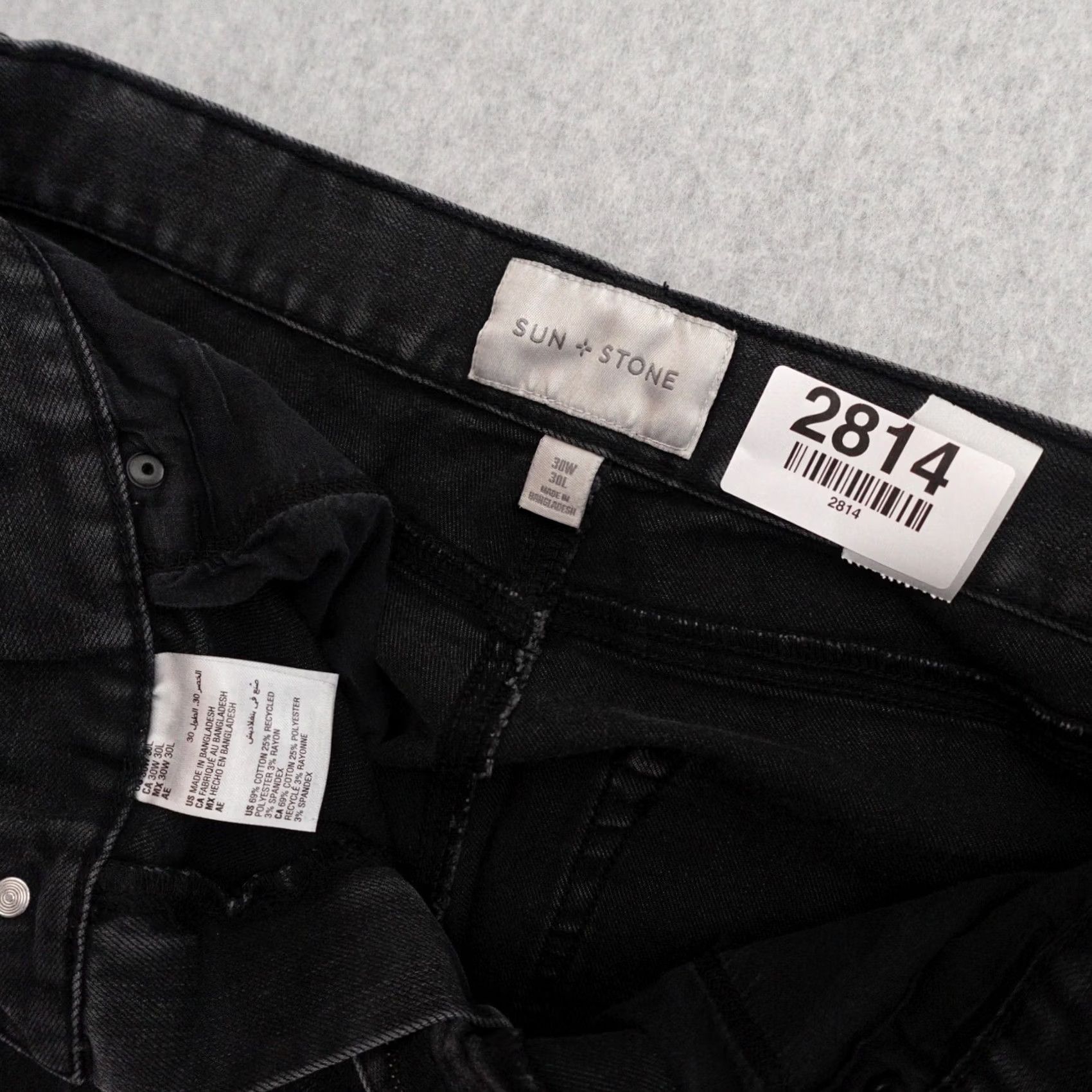Vintage Sun + Stone Jeans Womens Size 30 Charcoal Wash Gray Tapered Fit Jeans Size 30" / US 8 / IT 44 - 3 Thumbnail