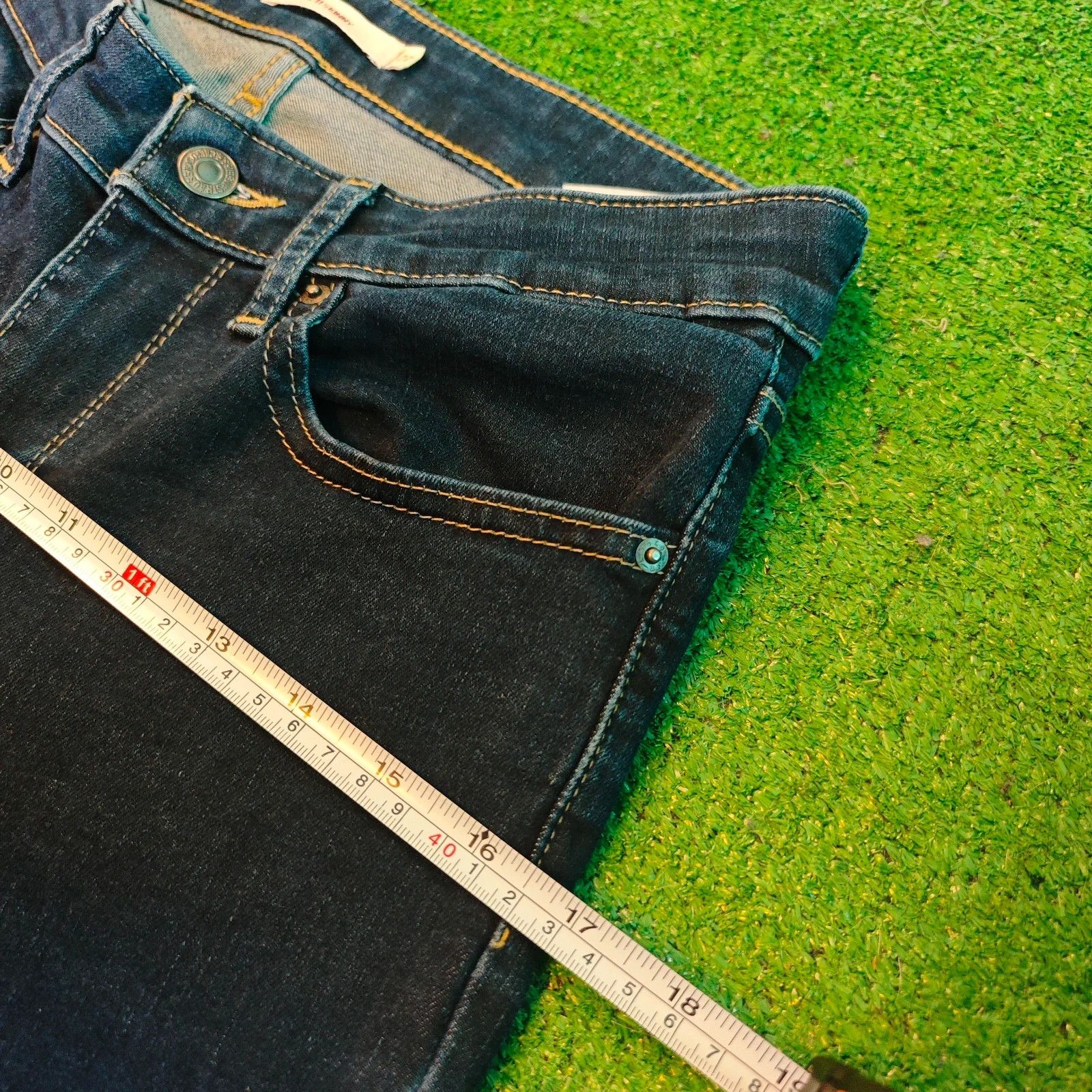 Levi's Levi's 711 Jeans Womens 27 skinny slim fit dark blue zip fly Size 27" / US 4 / IT 40 - 12 Thumbnail