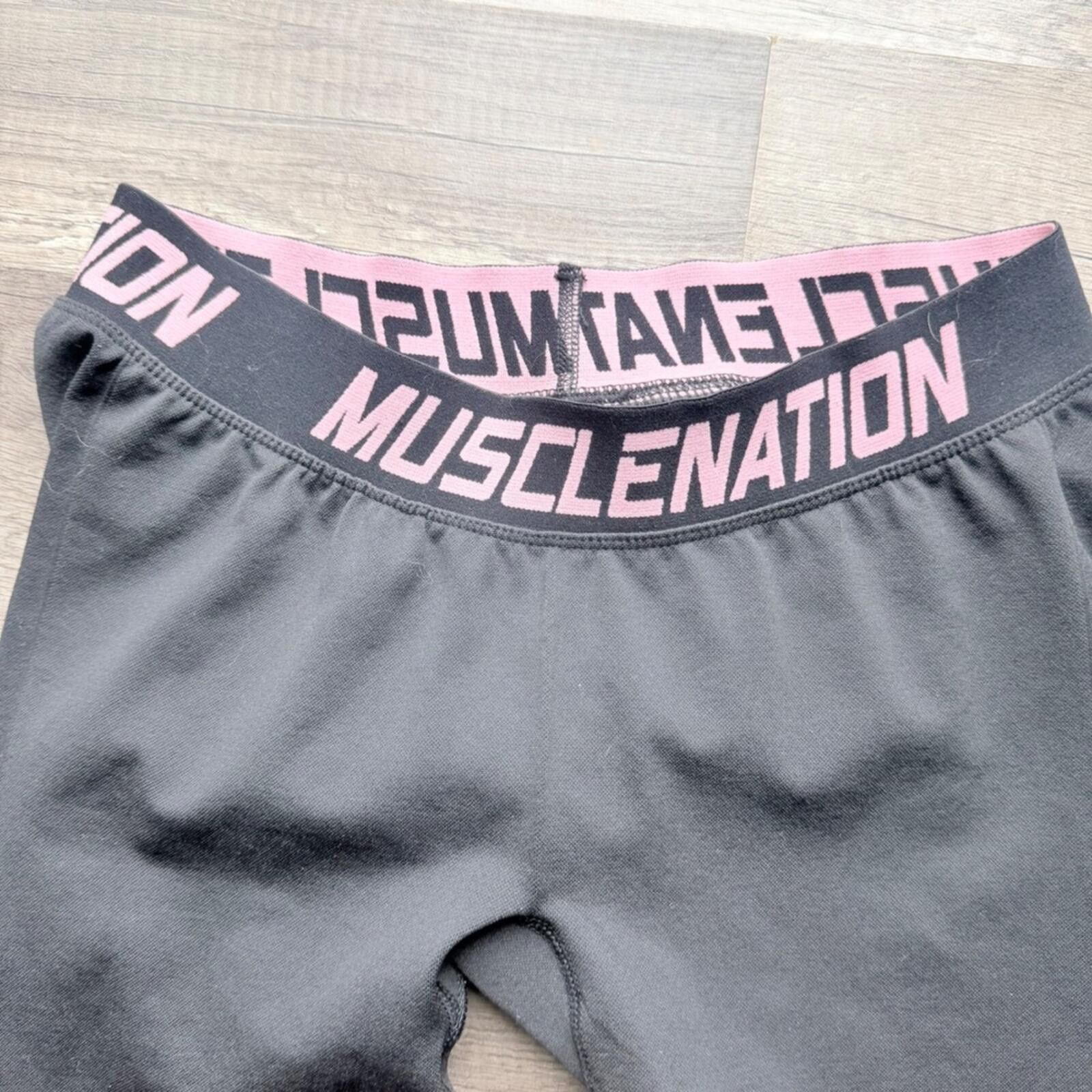 Other Muscle Nation Womens Gray Athletic Training Leggings Size 32" / US 10 / IT 46 - 2 Thumbnail