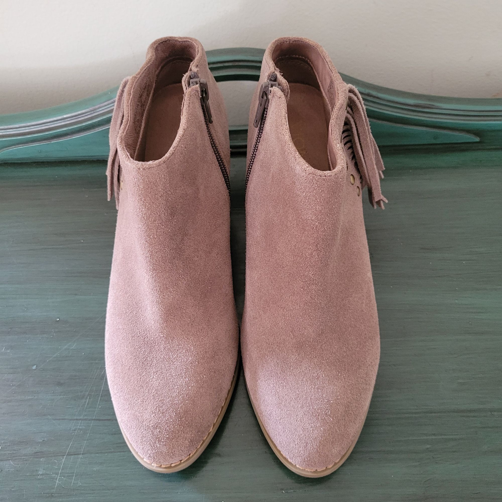Vionic Vionic 6.5 Tan Suede Leather Booties FAROS Ankle Boots Weste Size US 6.5 / IT 36.5 - 2 Thumbnail