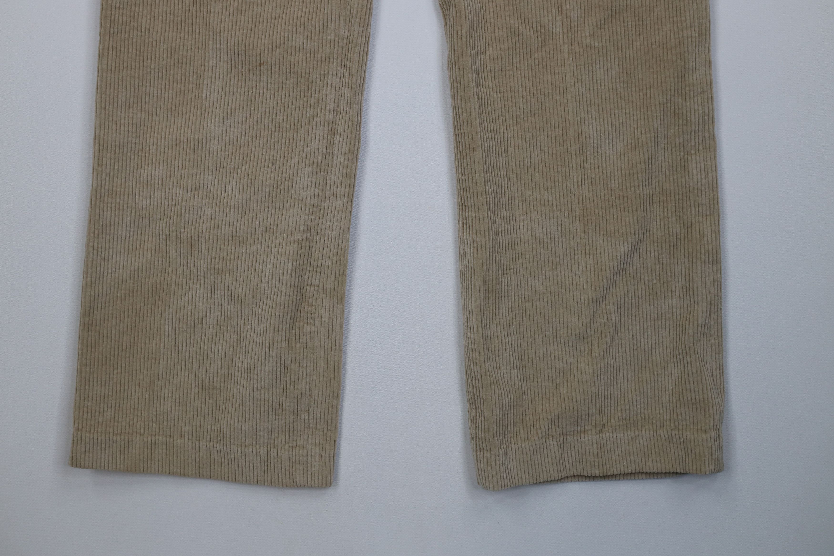Vintage Vintage 70s Streetwear Wide Leg Corduroy Chino Pants Beige Size US 32 / EU 48 - 4 Thumbnail
