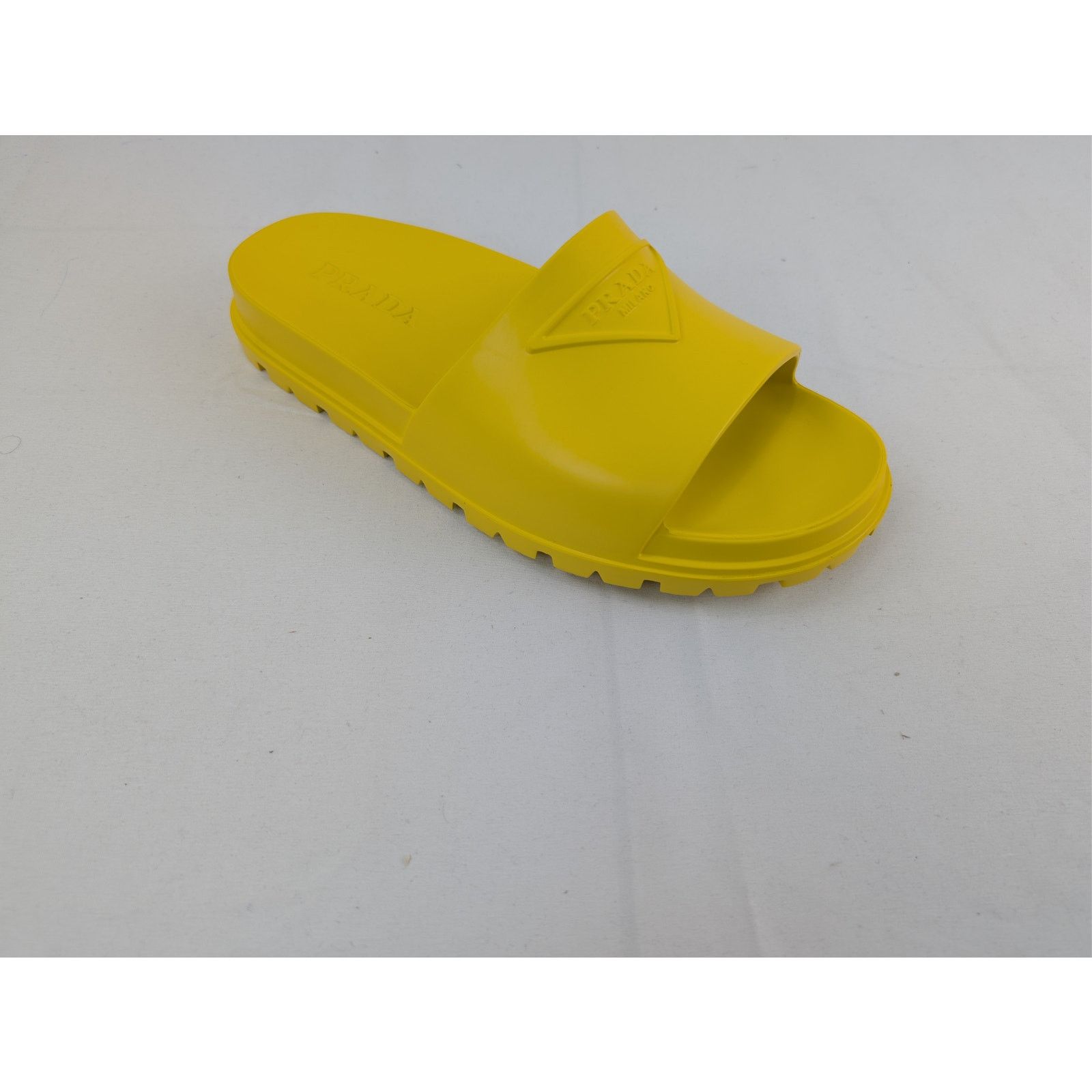 Prada o1rshd1 EVA Rubber Slide Sandals Slippers in Yellow Size US 11 / EU 44 - 3 Thumbnail