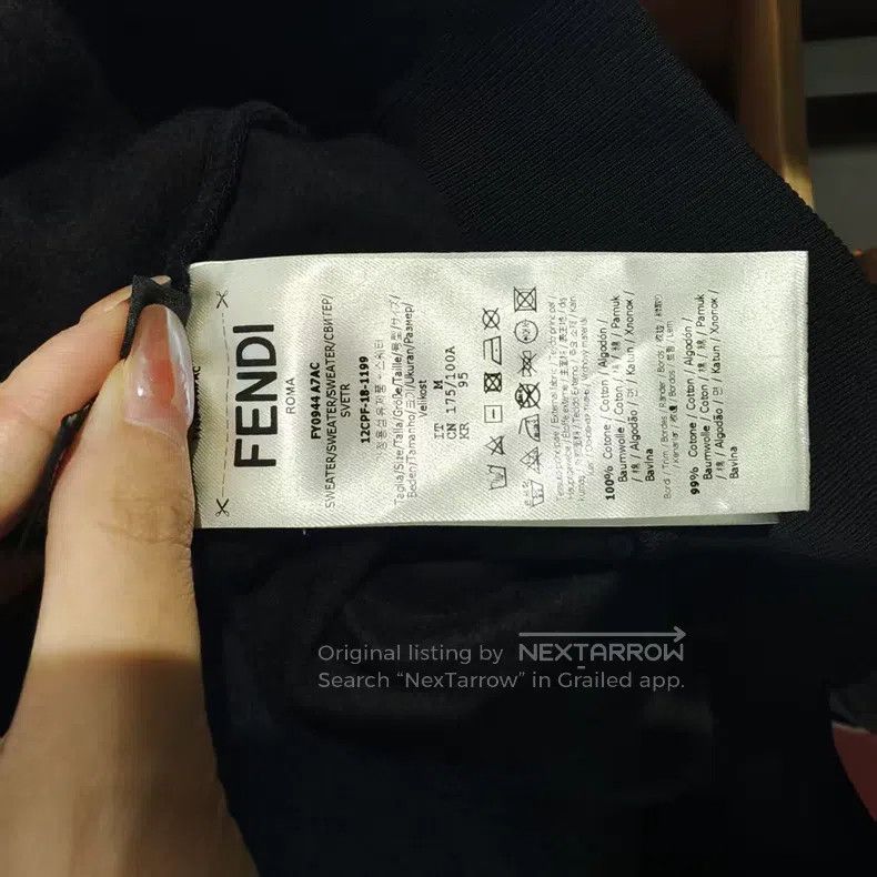 Fendi Fendi Black round neck sweatshirt Size US M / EU 48-50 / 2 - 5 Thumbnail