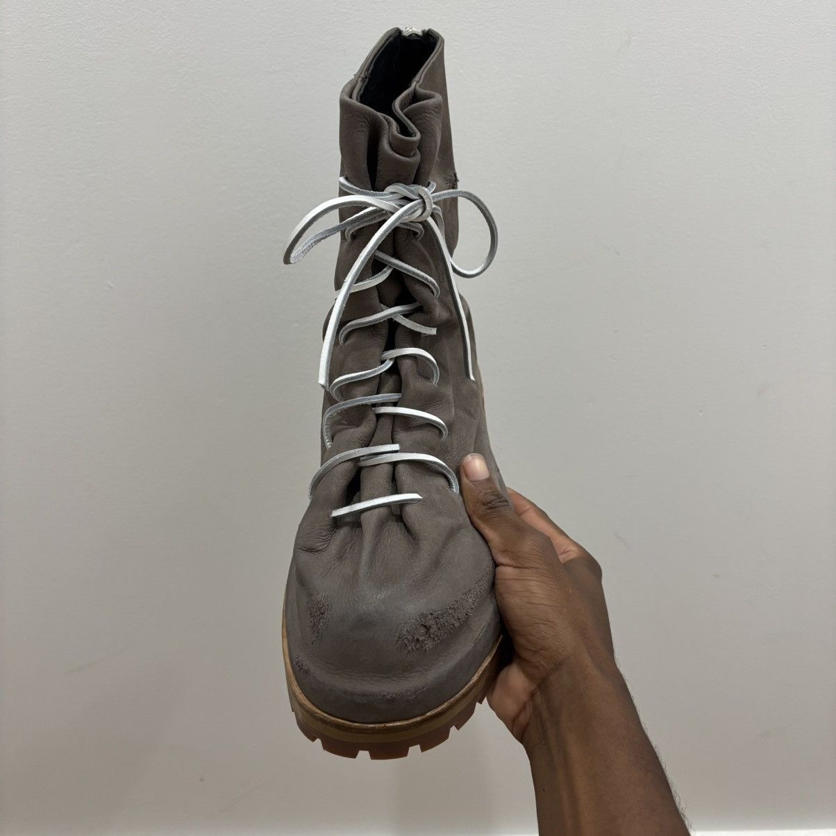 424 424 LACE-UP MARATHON BOOT IN DUSTY BROWN Size US 12 / EU 45 - 4 Thumbnail
