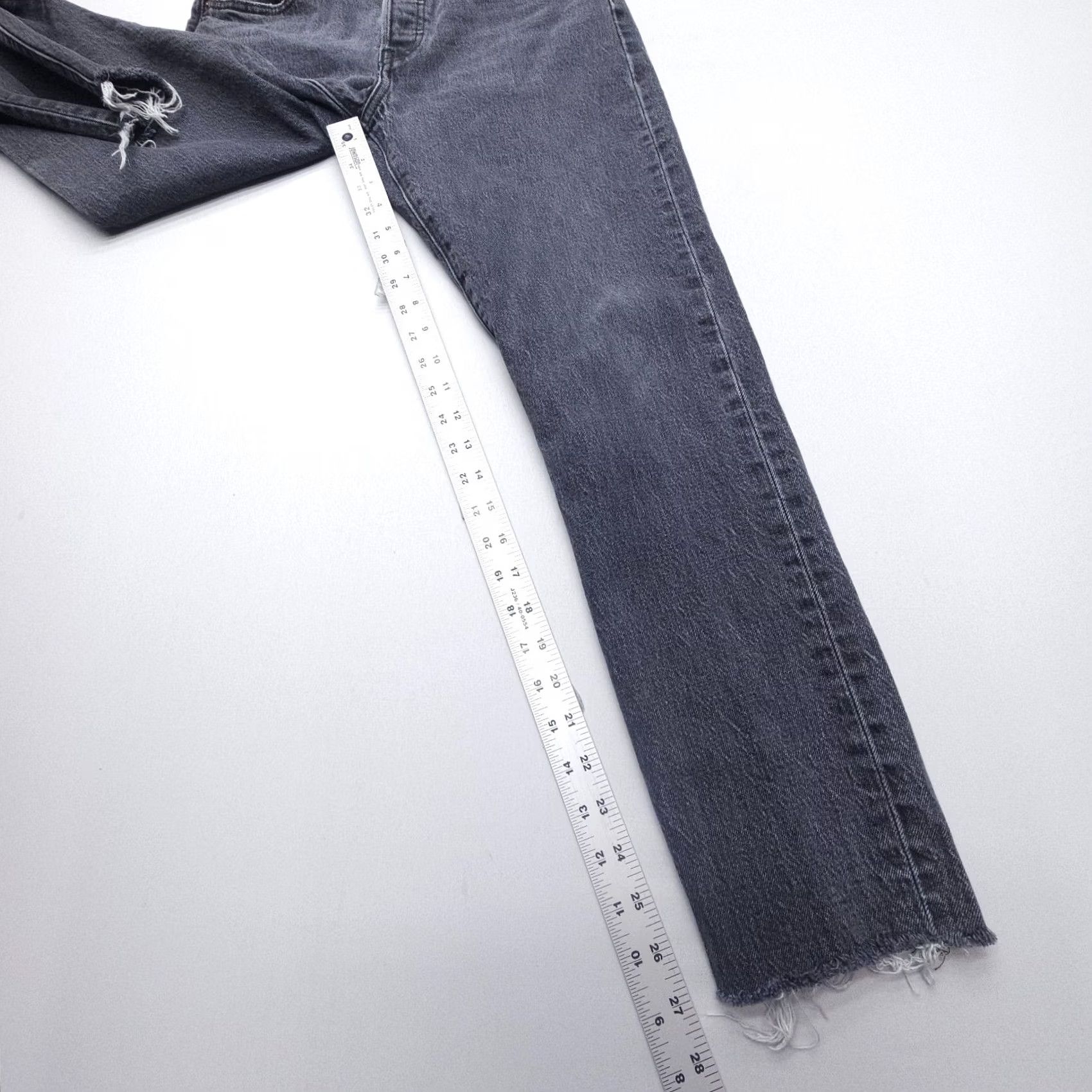 Levi's Levi's 501 Jeans Womens 27x28 Black High Rise Denim Button Fly 5-Pocket Regular Fit Vintage: No Size 27" / US 4 / IT 40 - 5 Thumbnail