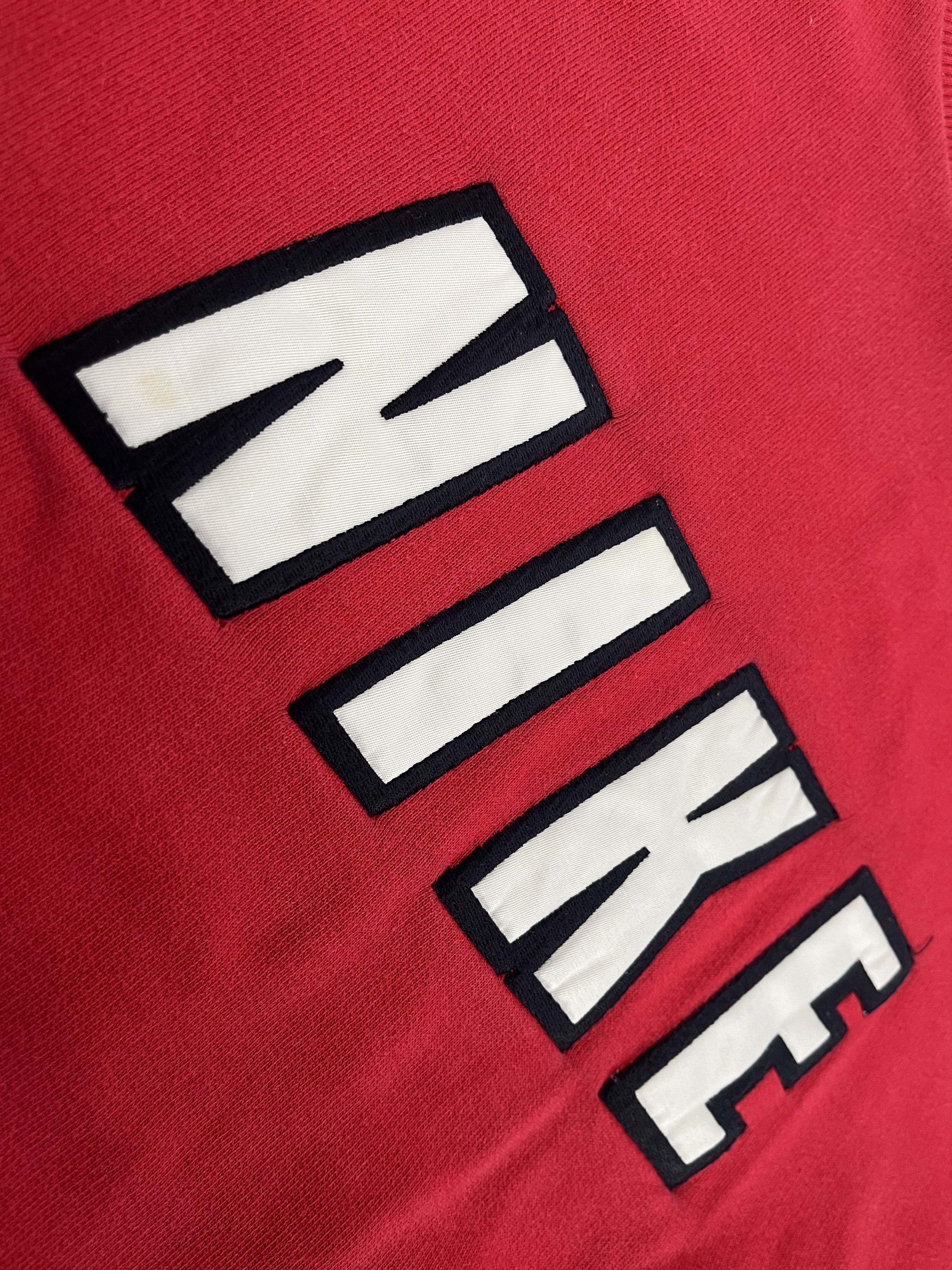 Nike Nike Vintage 90s Spell Out Sweatshirt Size XL Red Size US XL / EU 56 / 4 - 3 Thumbnail