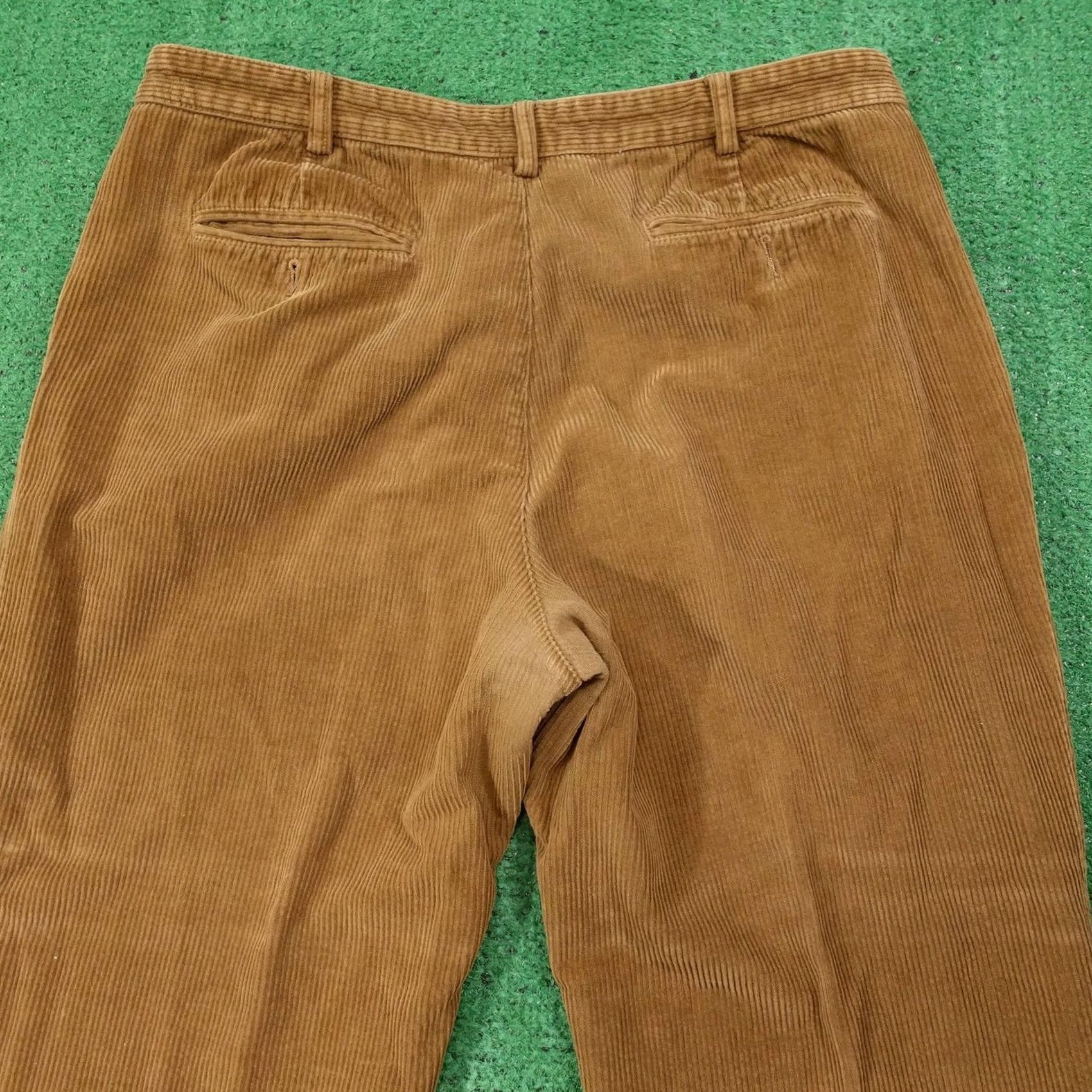 Brooks Brothers Brooks Brothers Pants Mens 38x32 Brown Corduroy Dress Pants Flat Front Straight Leg, Regular, Zip, Pockets, Solid, 100% Cotton, Brown, Mens Size US 38 / EU 54 - 5 Thumbnail