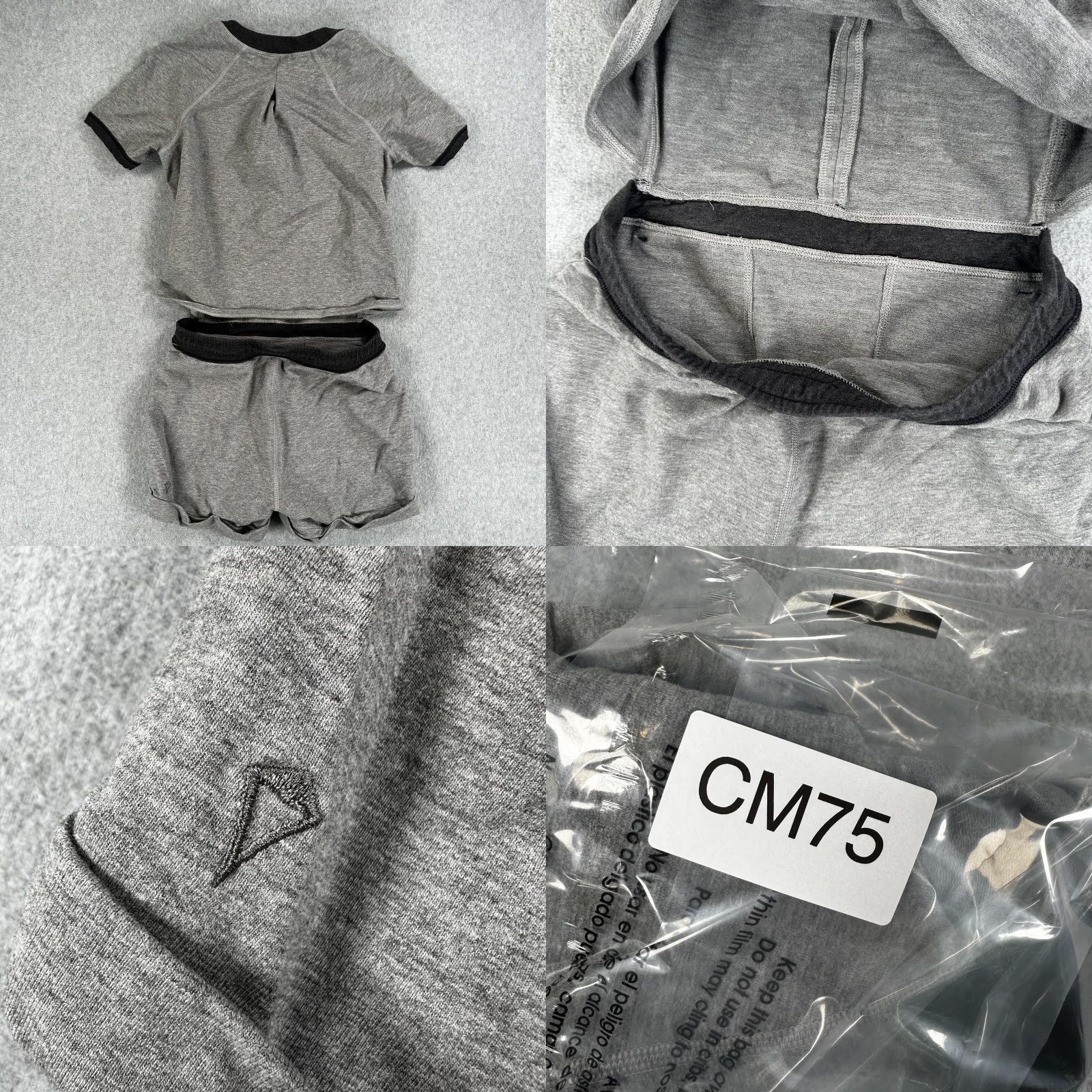 Vintage Ivivva Tennis Romper Womens 14 Gray Short Sleeve Zip One Piece Drawstring Waist Size 36" / US 14 / IT 50 - 8 Thumbnail