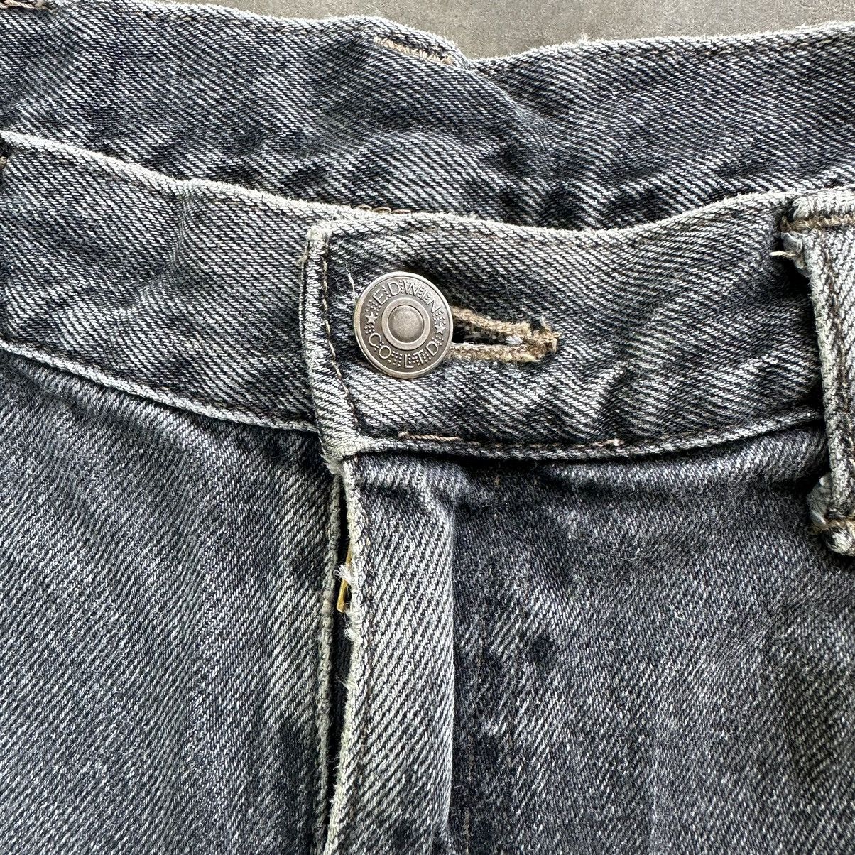 Japanese Brand Vintage Edwin Black Faded Distressed Denim Jean Pant W31 Size US 31 - 4 Thumbnail