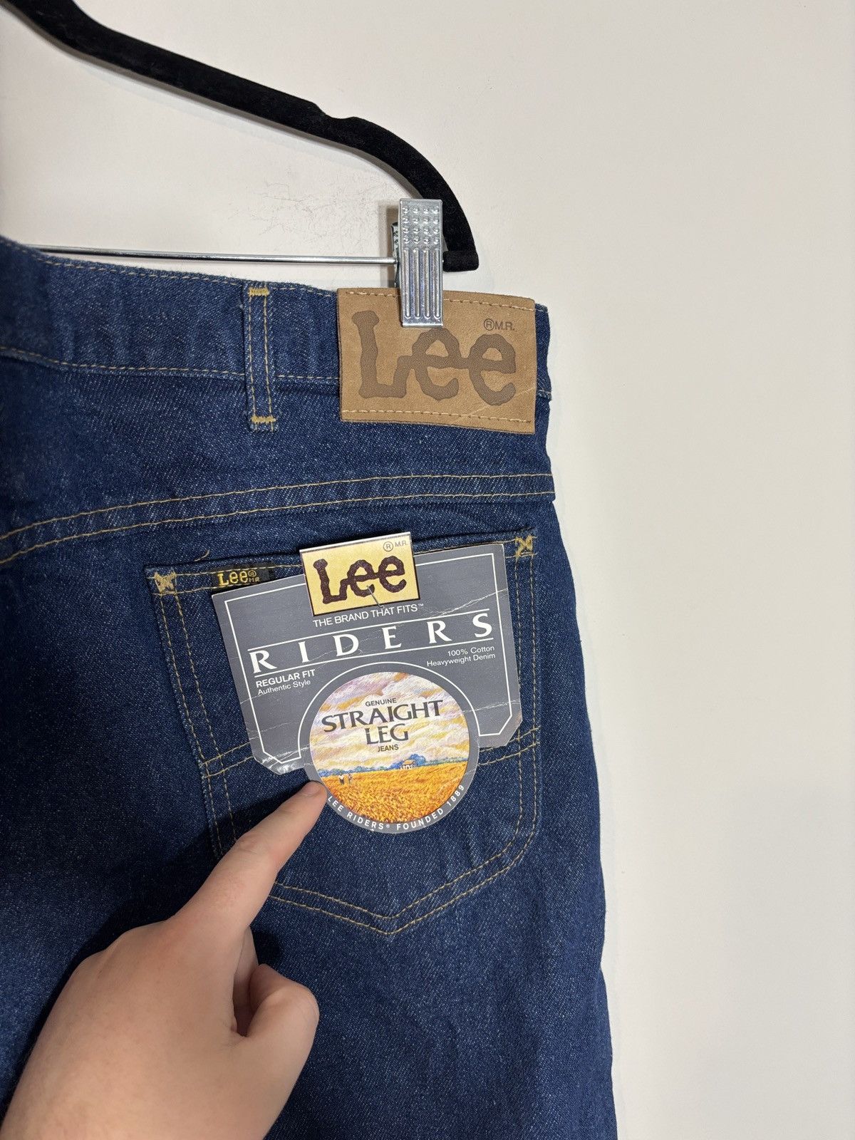 Lee NOS Vintage Lee Riders 40x32 Straight Leg Union Made USA Size US 40 / EU 56 - 5 Thumbnail