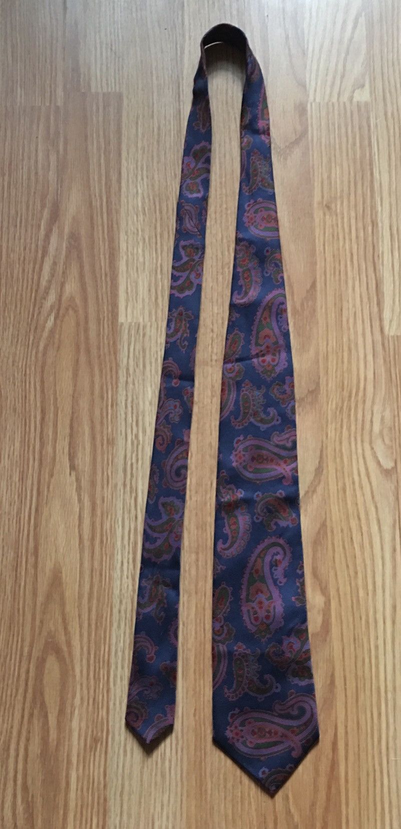 Burberry × Vintage Burberry’s Paisley Pattern Vintage Silk Mens Tie Size ONE SIZE - 6 Thumbnail