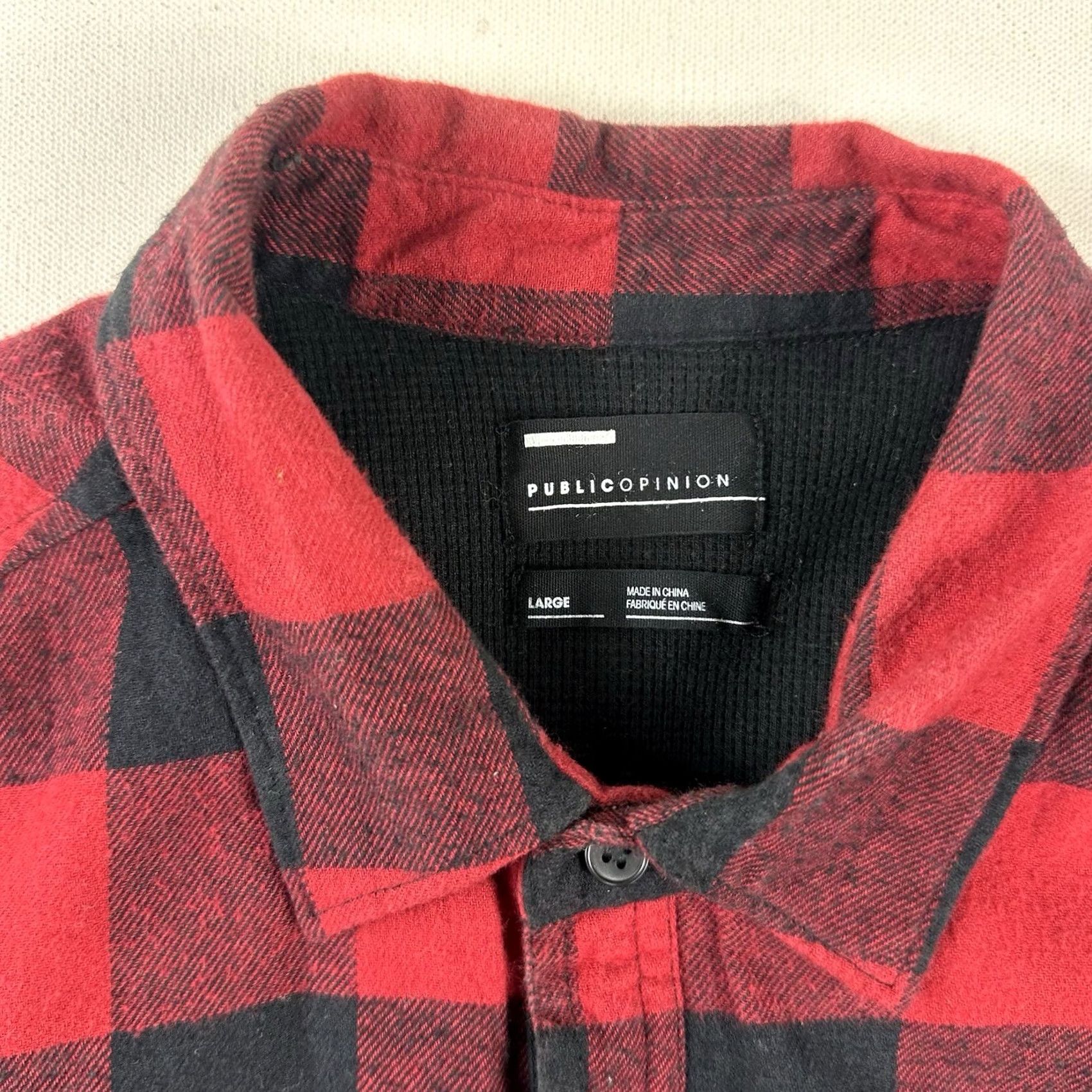 Lumberjack Public Opinion Flannel Shirt Mens Black Red Plaid Long Sleeve Button-Up Casual Regular L Multicolor Cotton Fall Spring Summer Outdoors Men Size US L / EU 52-54 / 3 - 6 Thumbnail