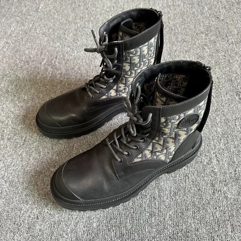 Dior Dior Martin boots men's black beige Size US 8 / EU 41 - 1 Thumbnail