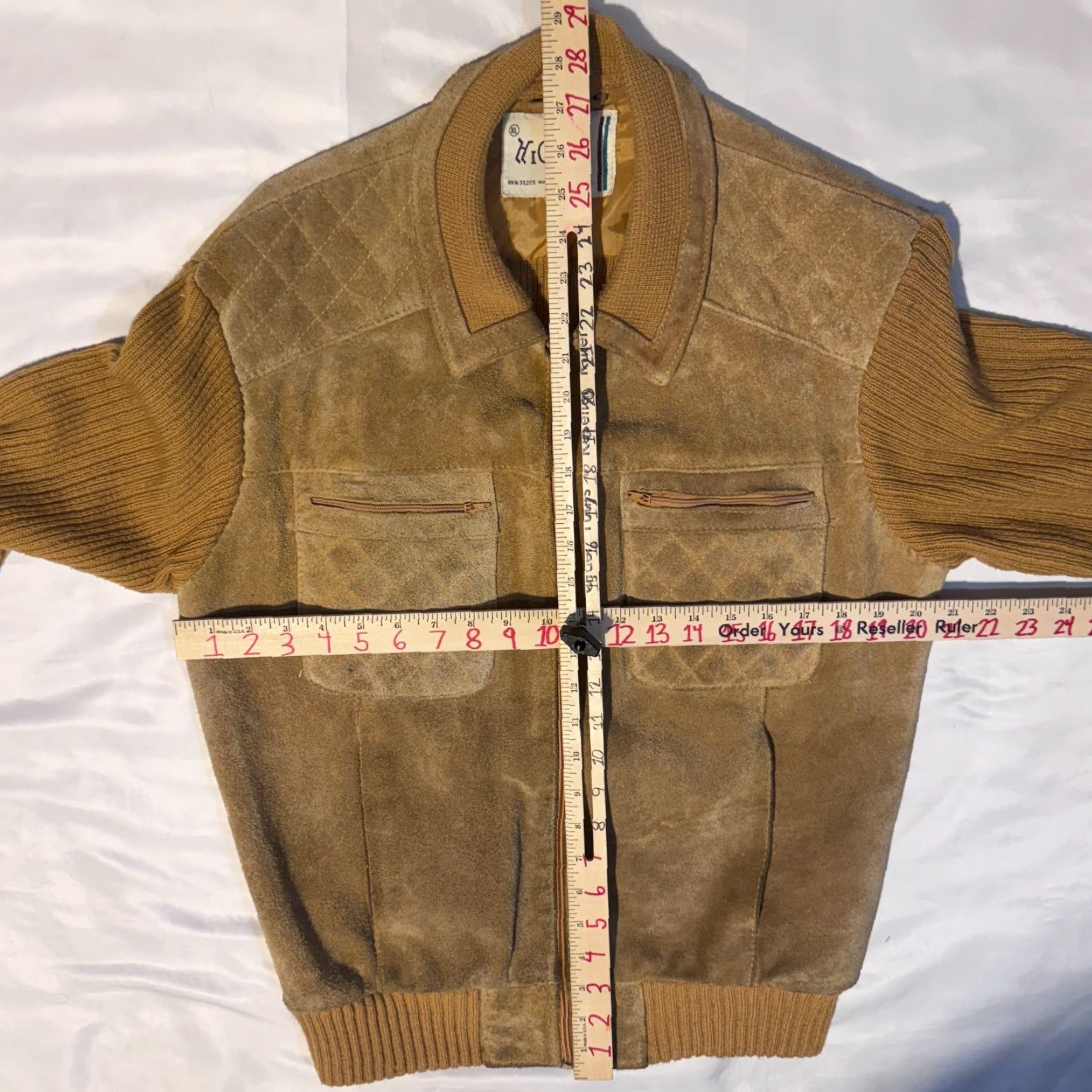 Vintage VINTAGE Hi Gear Leather Suede Western Knit Gaucho Jacket Small/Medium Men Regular Brown Pockets Jacket Size US M / EU 48-50 / 2 - 6 Thumbnail