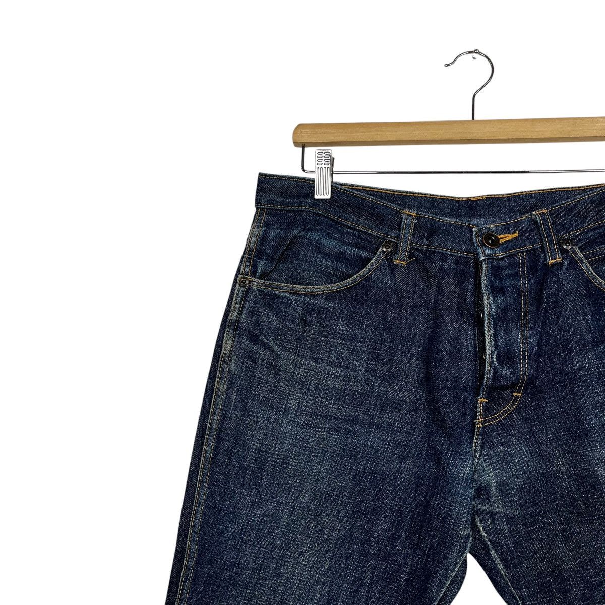 20471120 Vintage Stiff Denim Jeans Size 34" / US 12 / IT 48 - 6 Thumbnail