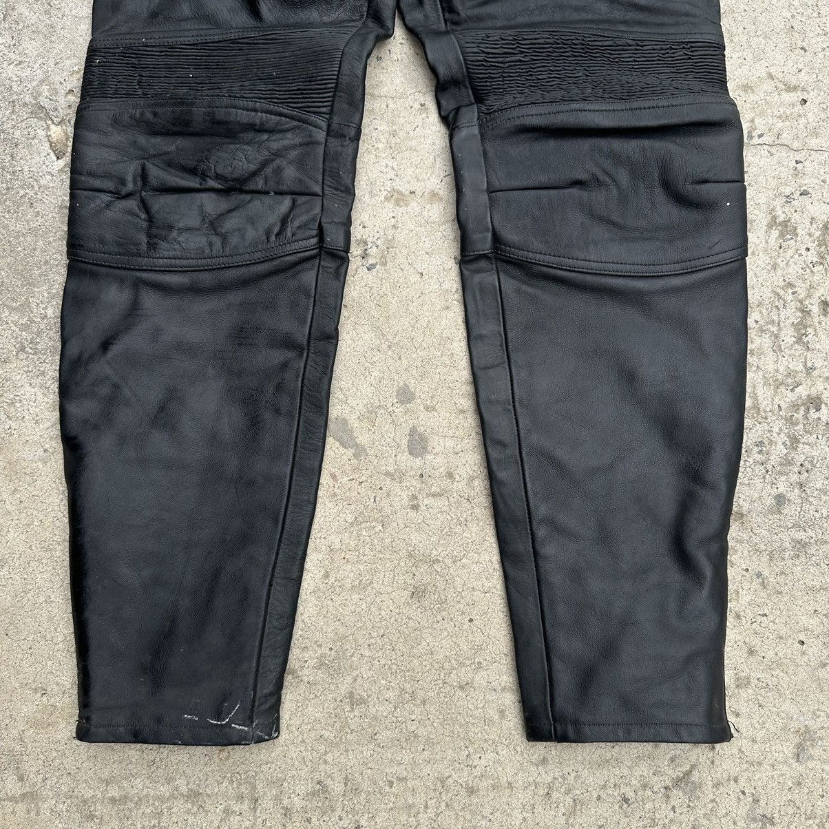 Leather × Vintage Vintage Moto Leather Pants Size 56 Y2K Style USA 00s Size US 40 / EU 56 - 3 Thumbnail