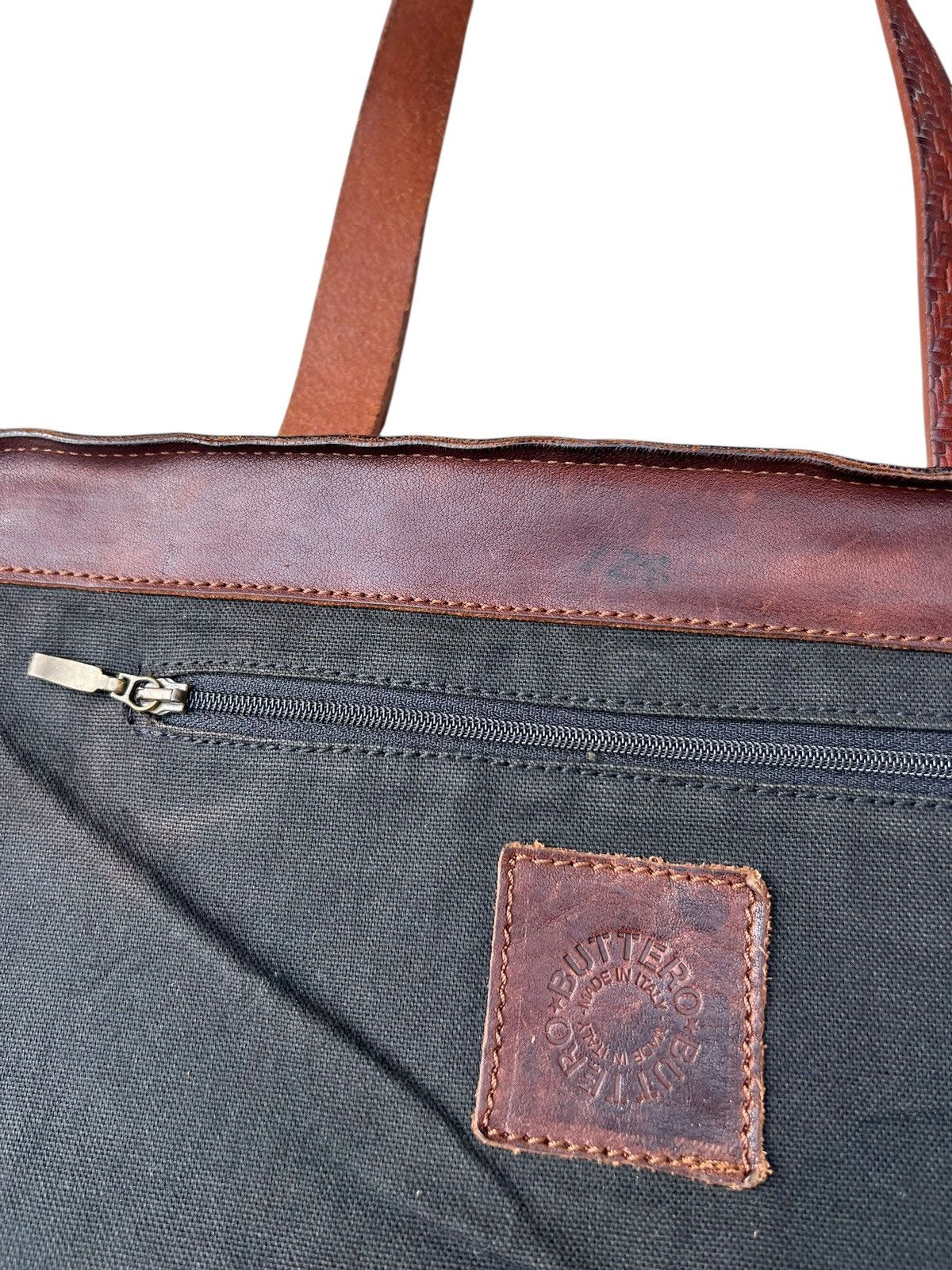 Buttero Vintage Buttero Italy Distressed Patina Leather Tote Bag Size ONE SIZE - 23 Thumbnail