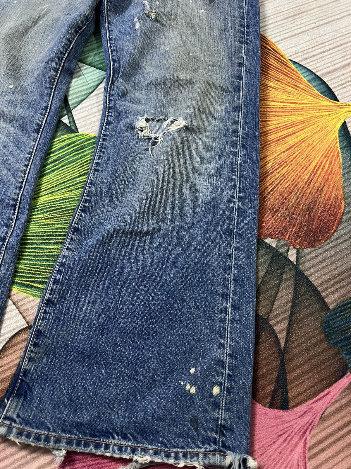 Abercrombie & Fitch 💥FLARE💥VTG ABERCROMBIE & FITCH FLARE RIPPED JEANS VERY RARE Size US 32 / EU 48 - 7 Thumbnail