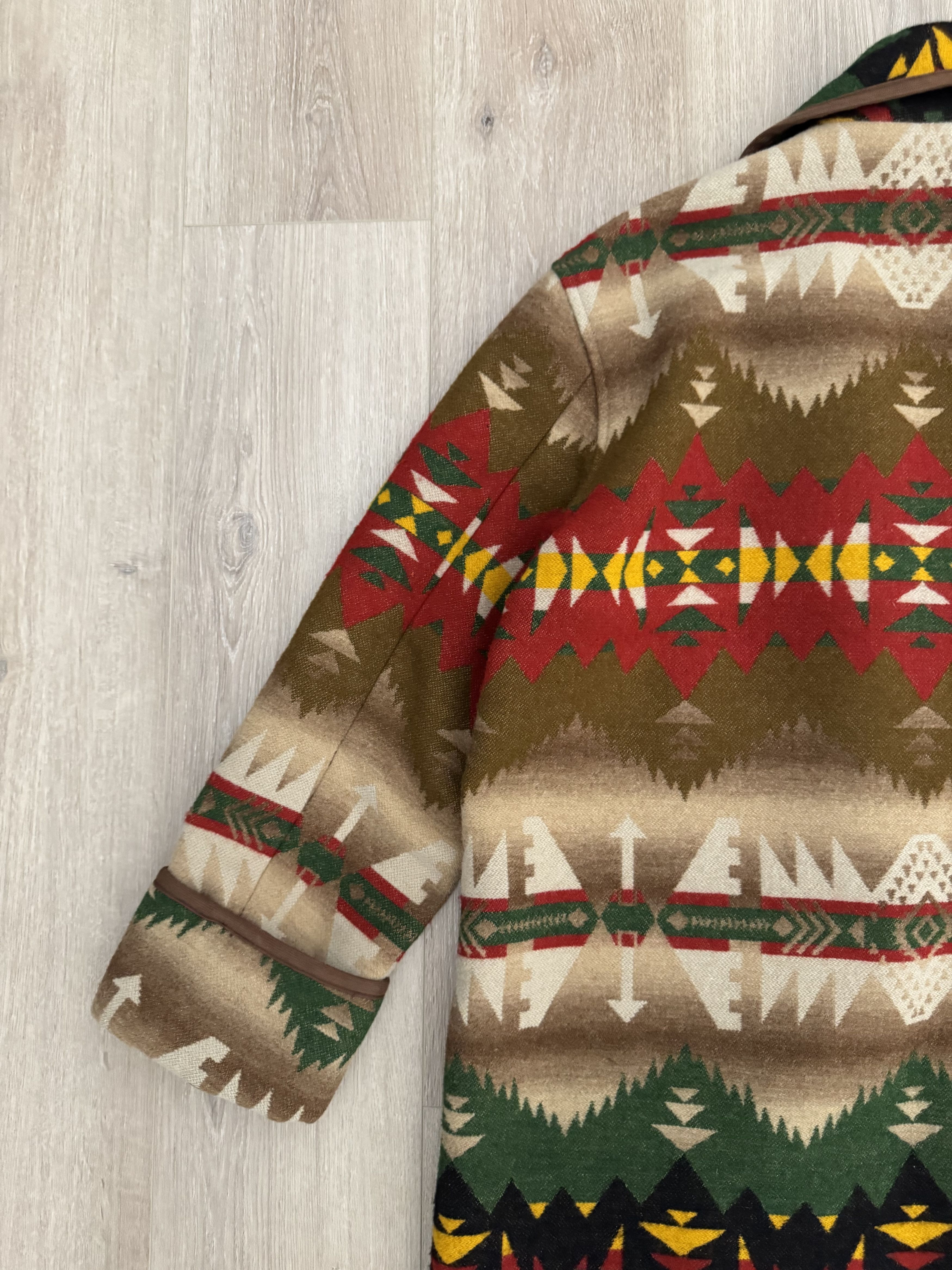 Polo Ralph Lauren Polo Country Aztec Robe Wool Blanket Coat Vintage Western Size US M / EU 48-50 / 2 - 15 Thumbnail