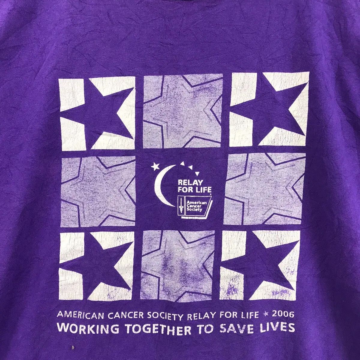 Vintage Vtg RELAY FOR LIFE American Cancer Society Tee Shirt Size US XL / EU 56 / 4 - 5 Thumbnail