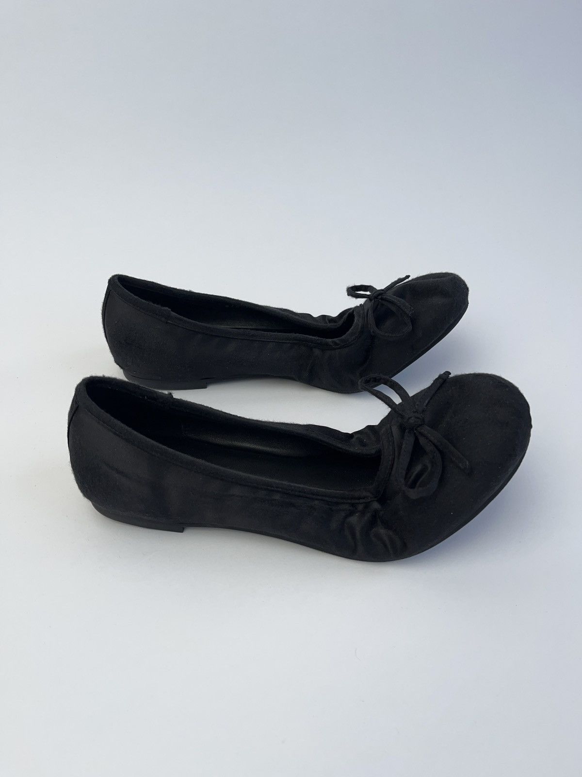 Balenciaga Black Distressed Satin Leopold Ballerina flats Size US 7 / EU 40 - 5 Thumbnail