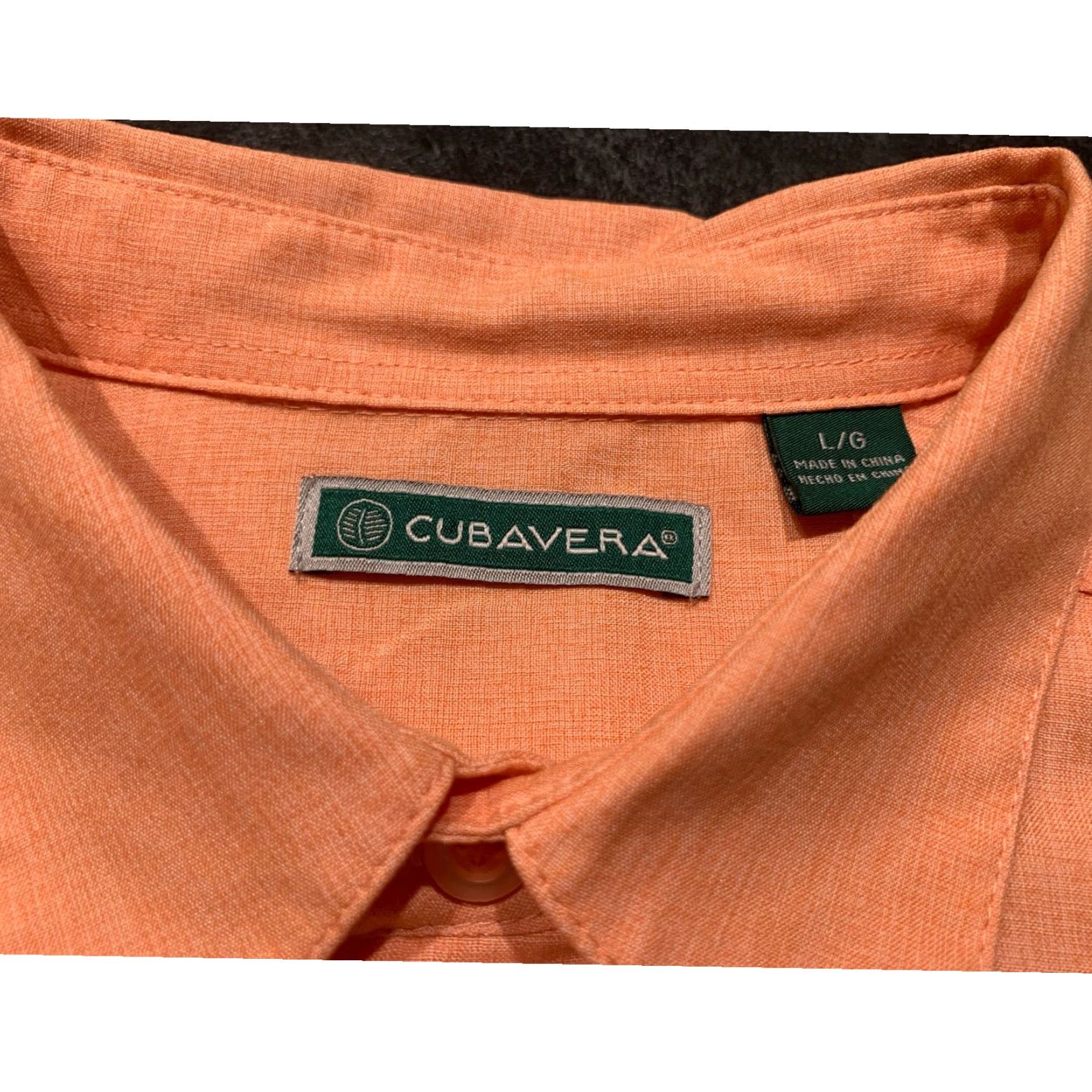 Cubavera Cubavera Mens Hawaiian Shirt Large L Rayon Blend Bowling Peach Size US L / EU 52-54 / 3 - 7 Thumbnail