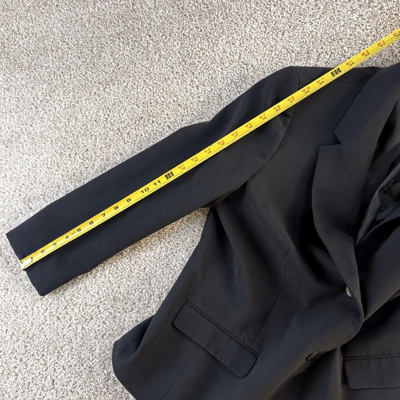 Nine West Nine West Blazer Jacket Womens 16 Black One-Button Lined Career Work Office Jacket Size XXL / US 16-18 / IT 52-54 - 7 Thumbnail