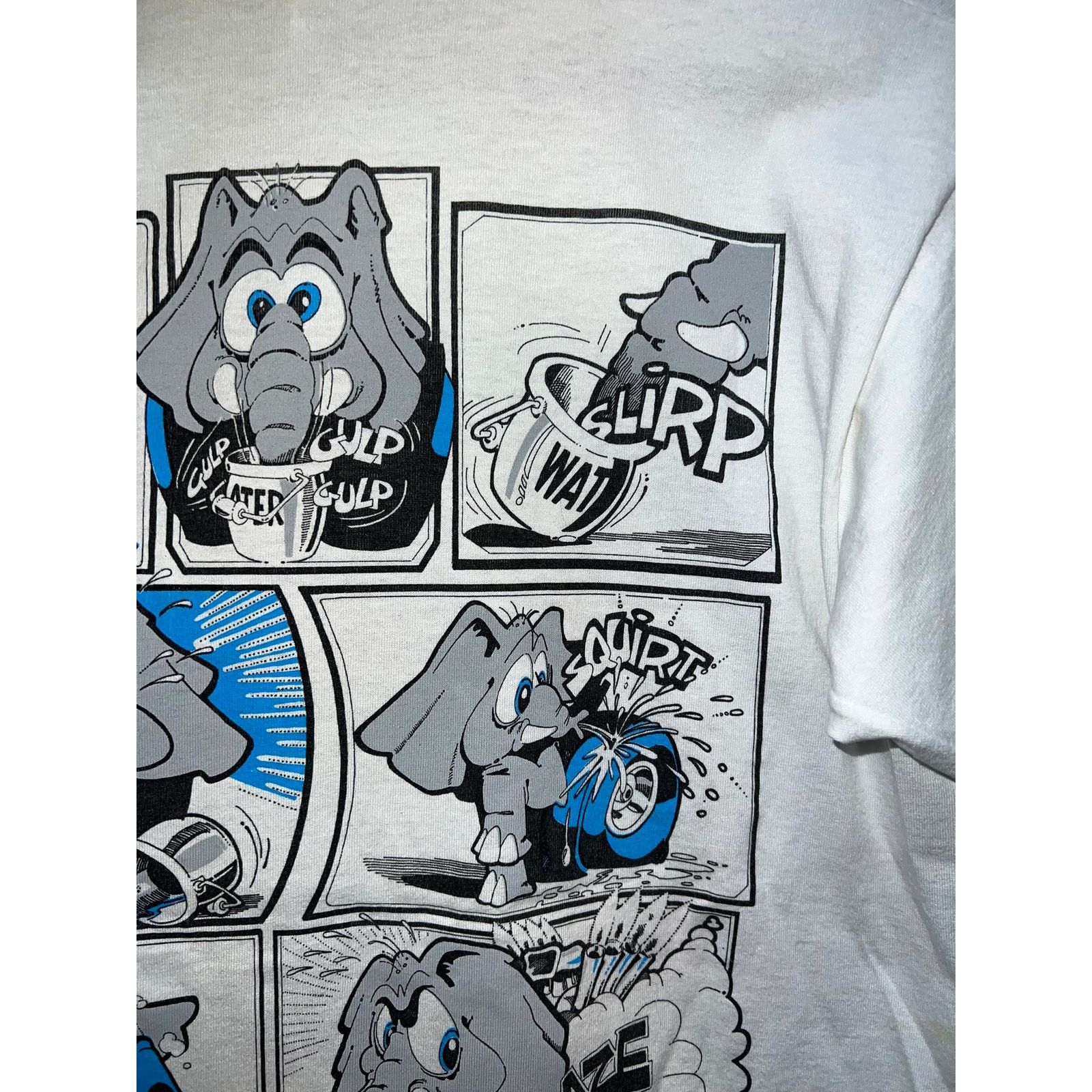 Fruit Of The Loom Vintage Elephant Shirt Asphalt Construction Animal Tee 90s M Size US M / EU 48-50 / 2 - 10 Thumbnail