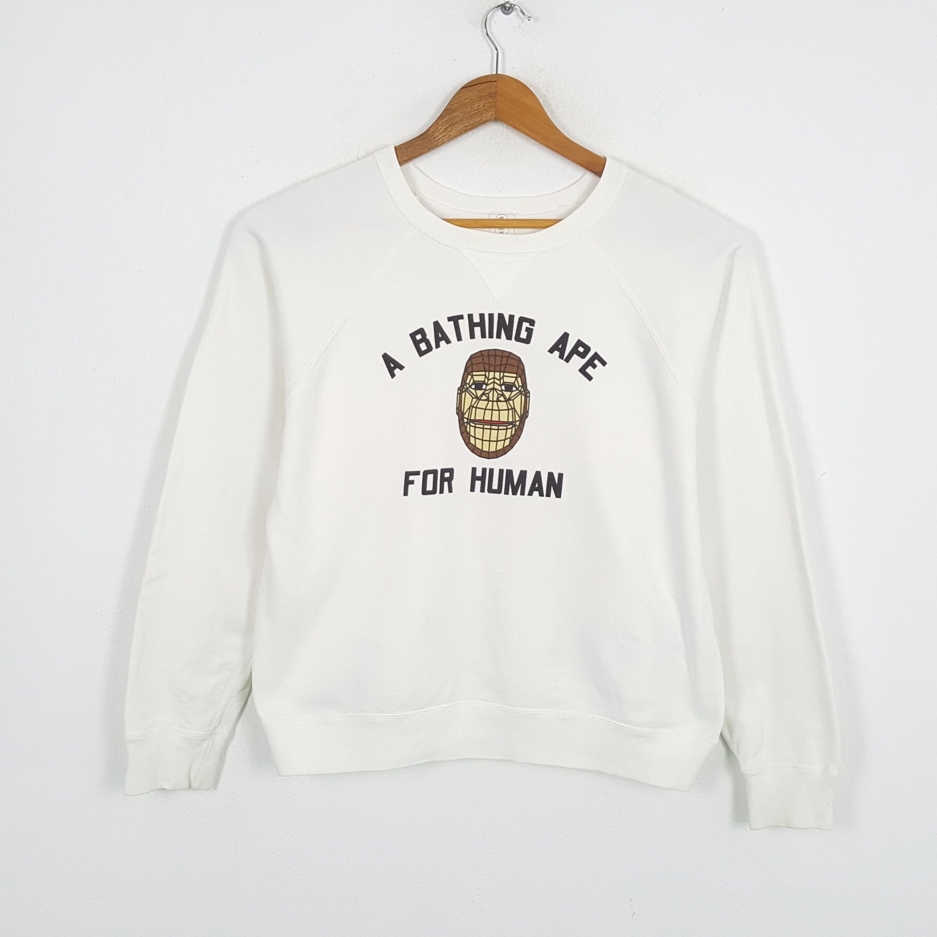 Bape × Vintage Vintage A BATHING APE Japanese Brand Sweatshirts Size US L / EU 52-54 / 3 - 1 Thumbnail