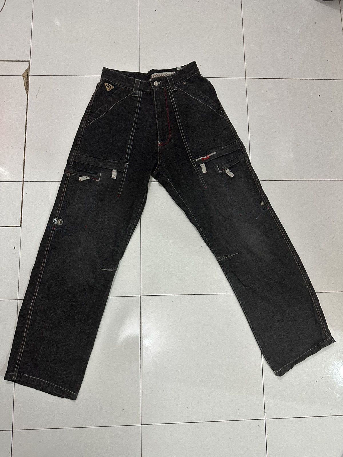 Japanese Brand VTG BOGO Denim Cargo Pants size Size US 30 / EU 46 - 2 Thumbnail