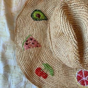 Other Accessories _ Hand Embroidered Free People Floppy Sun Hat Size ONE SIZE - 4 Thumbnail