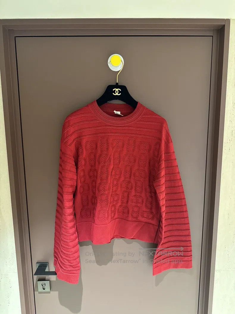 Hermes Hermes Red Pig Nose Button Printed Sweater Size XXS / US 00 / IT 34 - 1 Thumbnail