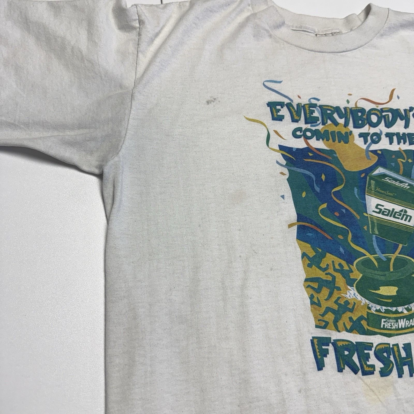 Vintage Vintage Salem Shirt Mens XL White 90s USA Cig Promo Tee Fres Size US XL / EU 56 / 4 - 6 Thumbnail