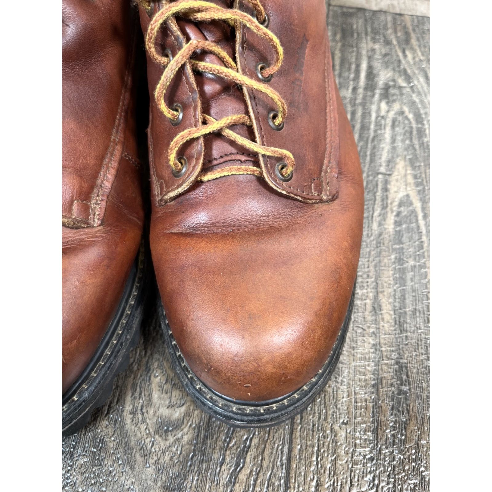 Vintage VINTAGE Irish Setter 09272 Boot Mens 8 EE Brown Leather Union Made In USA USA 90s Combat Leather Sole Mens Size US 8 / EU 41 - 4 Thumbnail