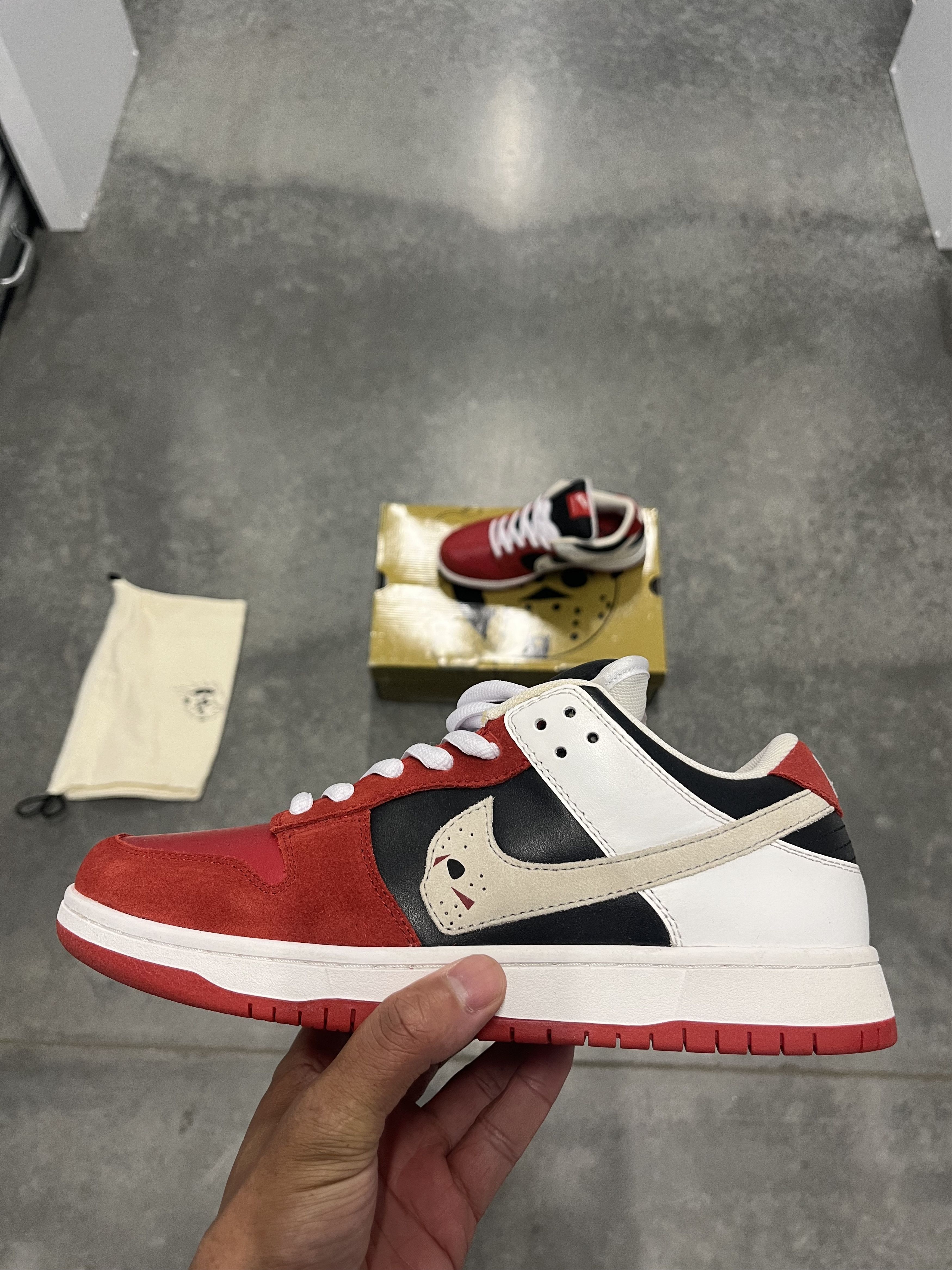 Warren Lotas Warren Lotas Jason SB Dunk Low Red sz 8 Size US 8 / EU 41 - 1 Thumbnail