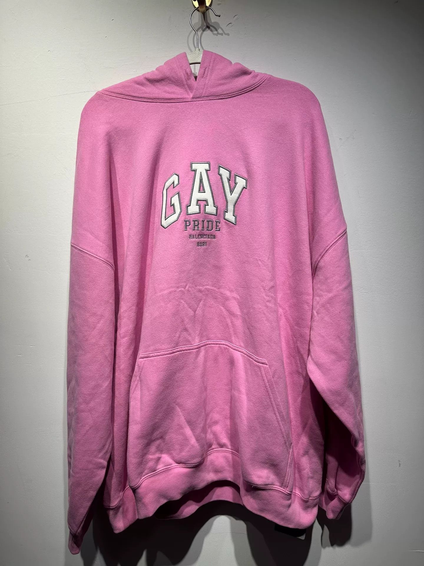 Balenciaga Balenciaga Printed Oversized Pink Hoodie XXS Women Size XXS / US 00 / IT 34 - 1 Thumbnail