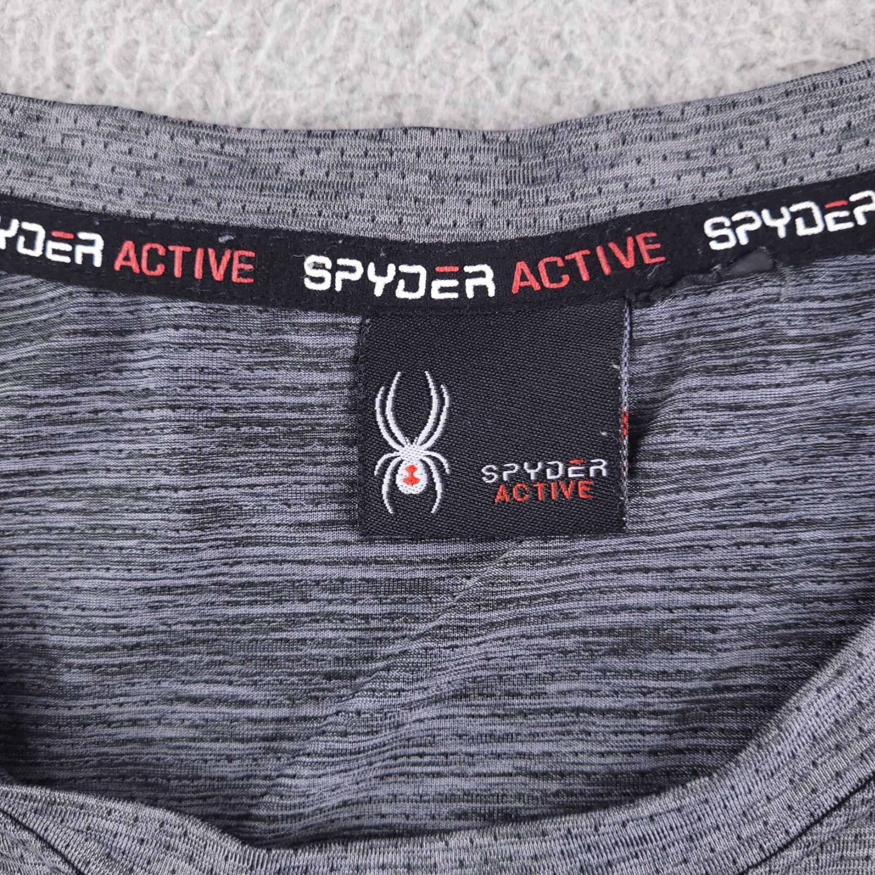 Spyder Spyder Shirt Mens L Gray Slim Run Gym Workout Performance Stretch T-Shirt Size US L / EU 52-54 / 3 - 3 Thumbnail