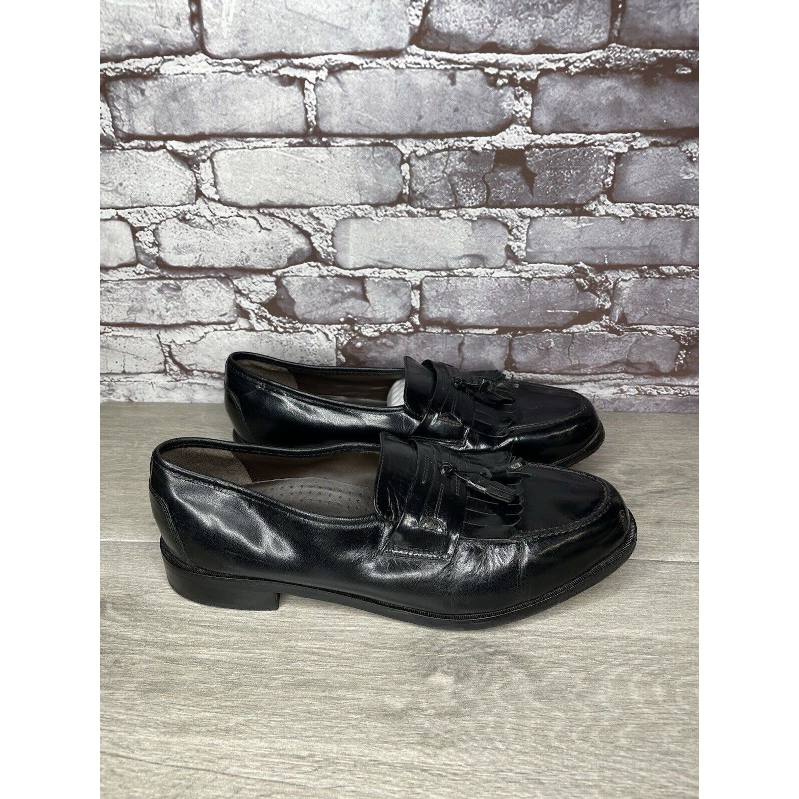 Nunn Bush Nunn Bush Dress Flex Black Leather Kiltie Tassel Loafers Sho Size US 12 / EU 45 - 23 Thumbnail