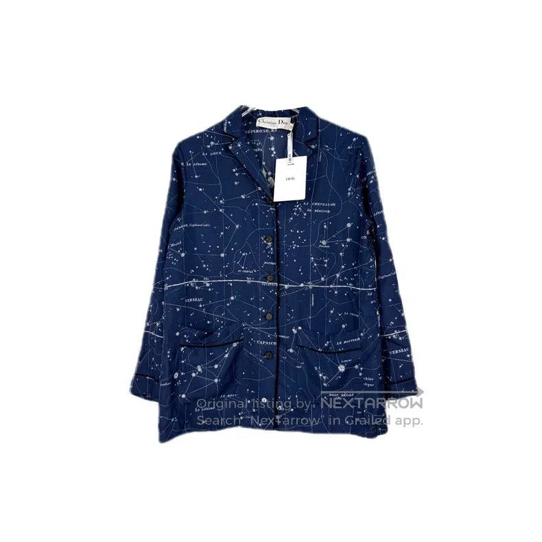Dior Dior Blue constellation mulberry silk shirt Size XXS / US 00 / IT 34 - 1 Thumbnail