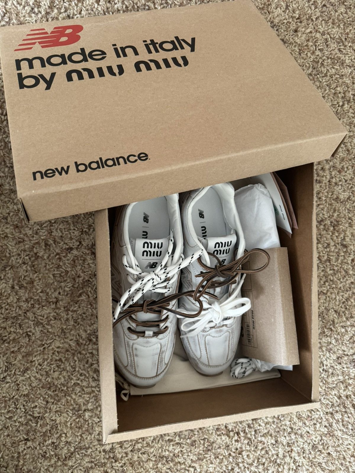 Miu Miu Miu miu new balance 530 leather sneaker FW24 Size US 8.5 / IT 38.5 - 5 Thumbnail