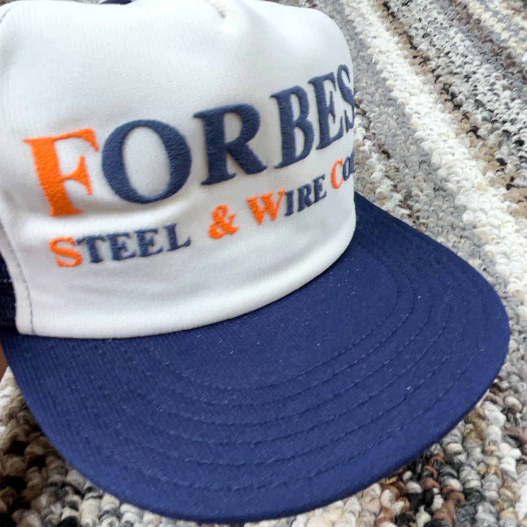 Vintage VINTAGE JR Advertising Trucker Hat Cap 80s 90s USA Made Adjustable Blue Cotton Polyester Twill Hats Mens Cap Publicity Logo Outdoor Advertising Size ONE SIZE - 3 Thumbnail