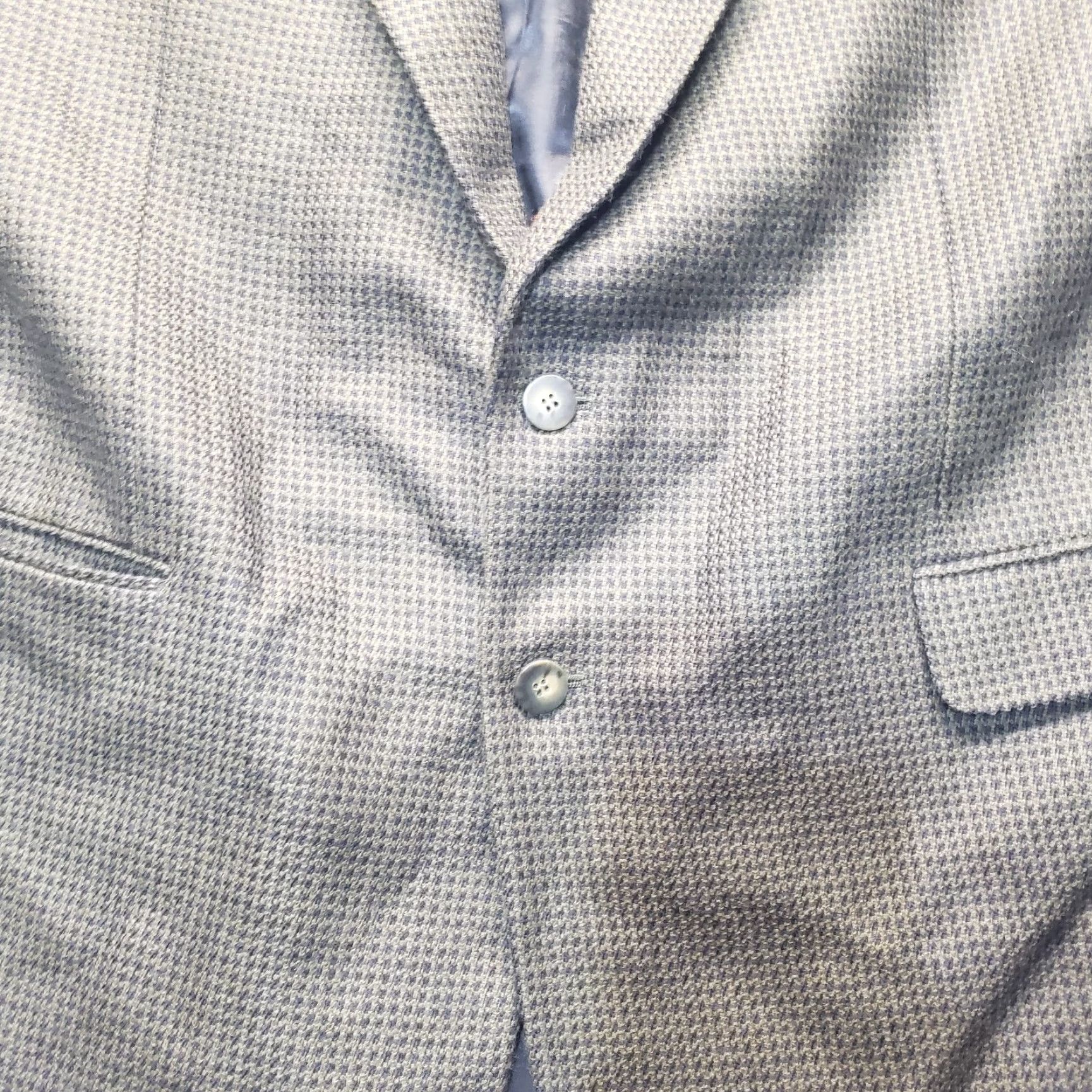 Jones New York Jones New York Sport Coat Gray Mens 46R 100% Wool Blazer Jacket Office Career Size 46R - 2 Thumbnail