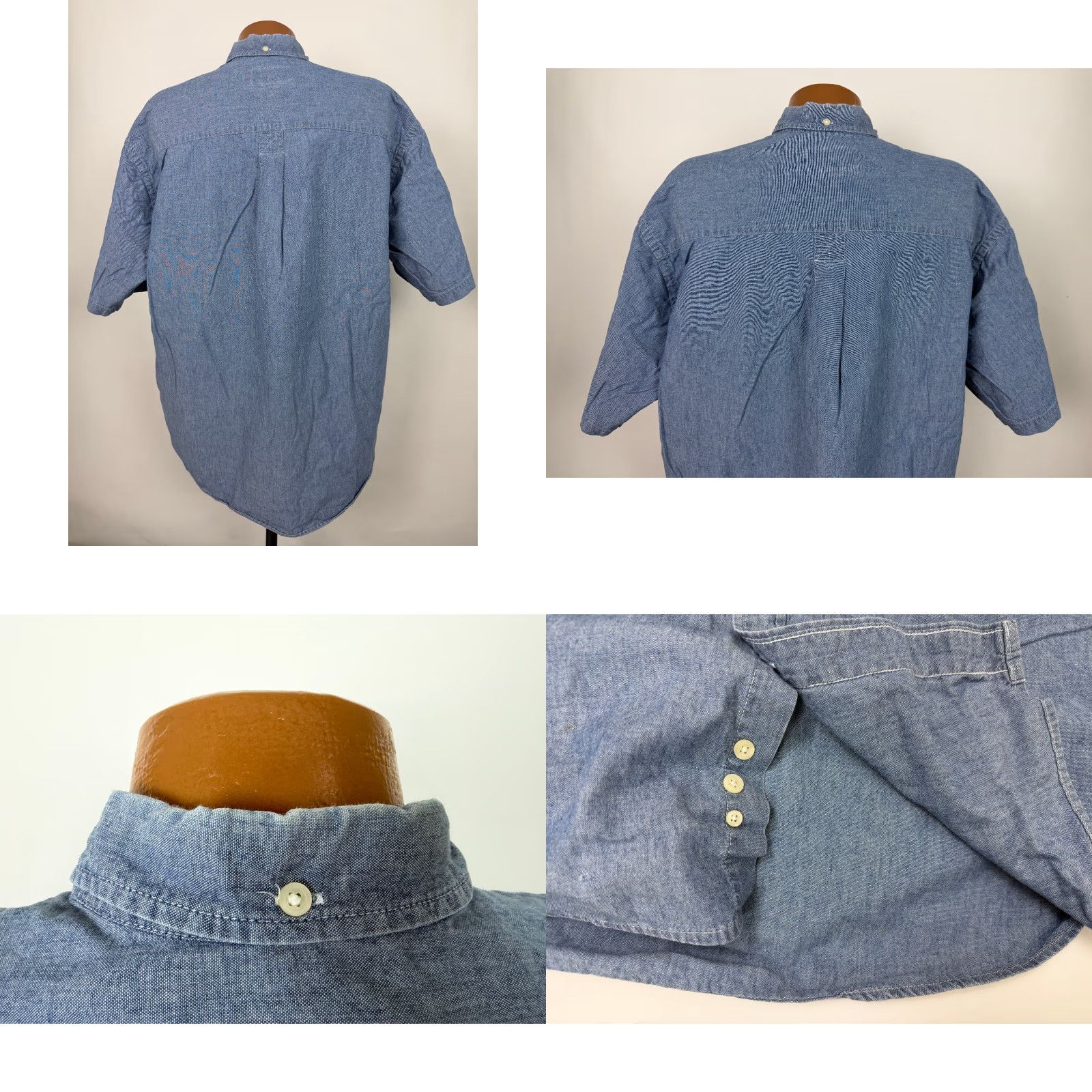 Eddie Bauer VINTAGE Eddie Bauer Chambray Shirt Men XL Oversized Blue Button-Up Casual Shirt 90s Outdoor Preppy Mens Clothing Size US XL / EU 56 / 4 - 8 Thumbnail