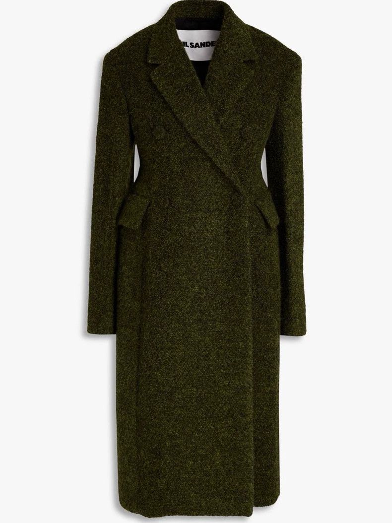 Jil Sander Jil Sander Moss green double-breasted long coat Size 4XL / US 24-26 - 2 Thumbnail