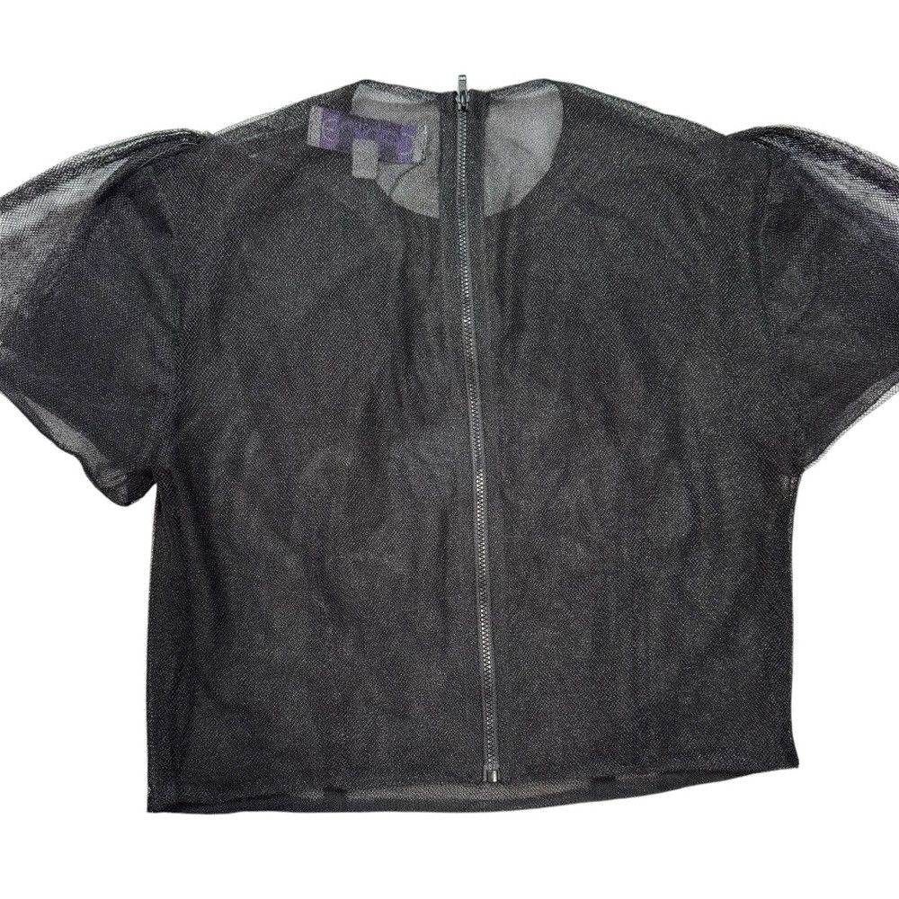 Other Vintage Carine Tulle Short Sleeve Black Top Size 4 Size S / US 4 / IT 40 - 8 Thumbnail