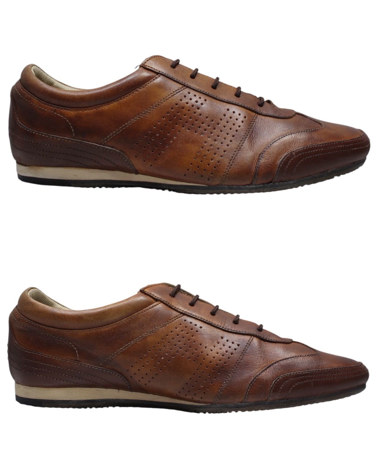 Japanese Brand × Vintage 2000S HAWKINS SPORT BROWN LEATHER CASUAL SNEAKERS Size US 8 / EU 41 - 1 Thumbnail