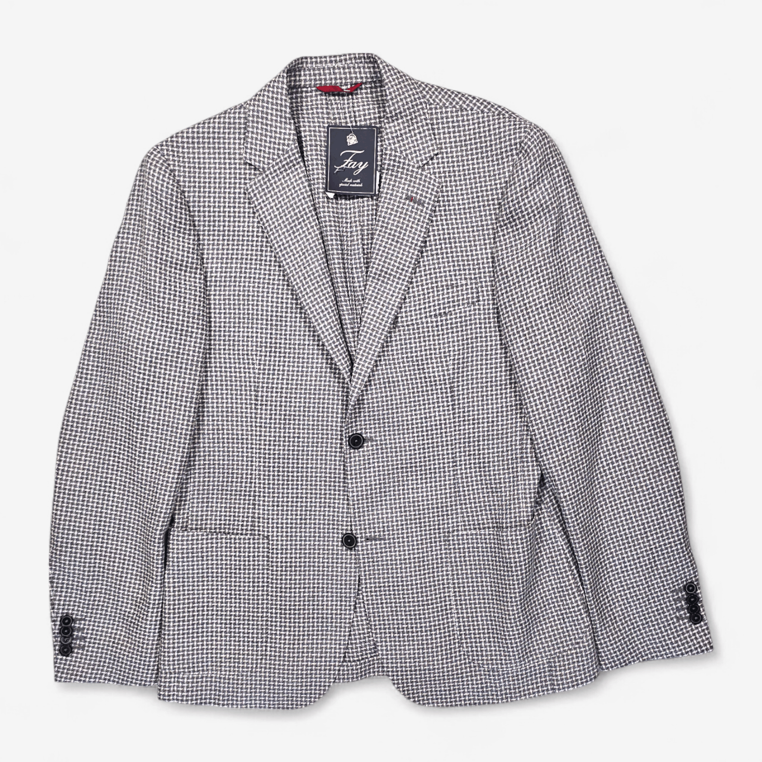 Fay NWT Fay Wool Linen Blazer Unlined Size 50 Gray Size 40R - 2 Thumbnail